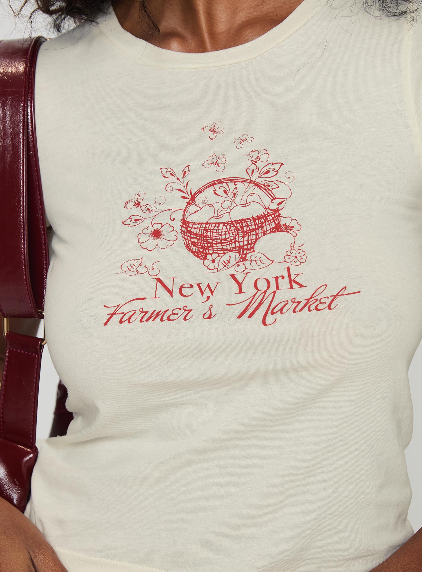 NYC Farmers Market Tee White - women's top by Ellevoria - view 6