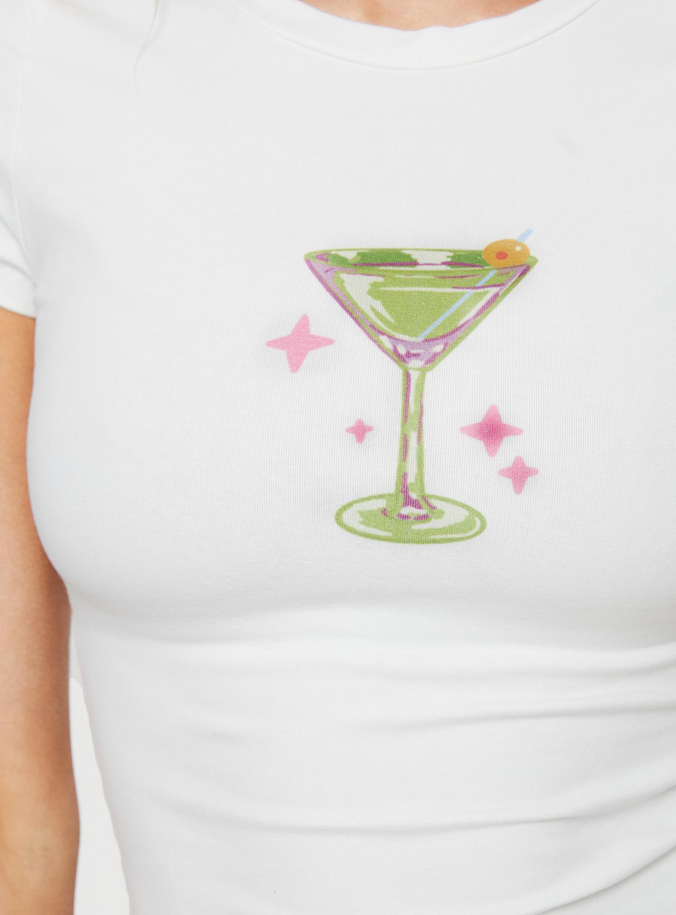 Martini Time Tee White - women's top by Ellevoria - view 6