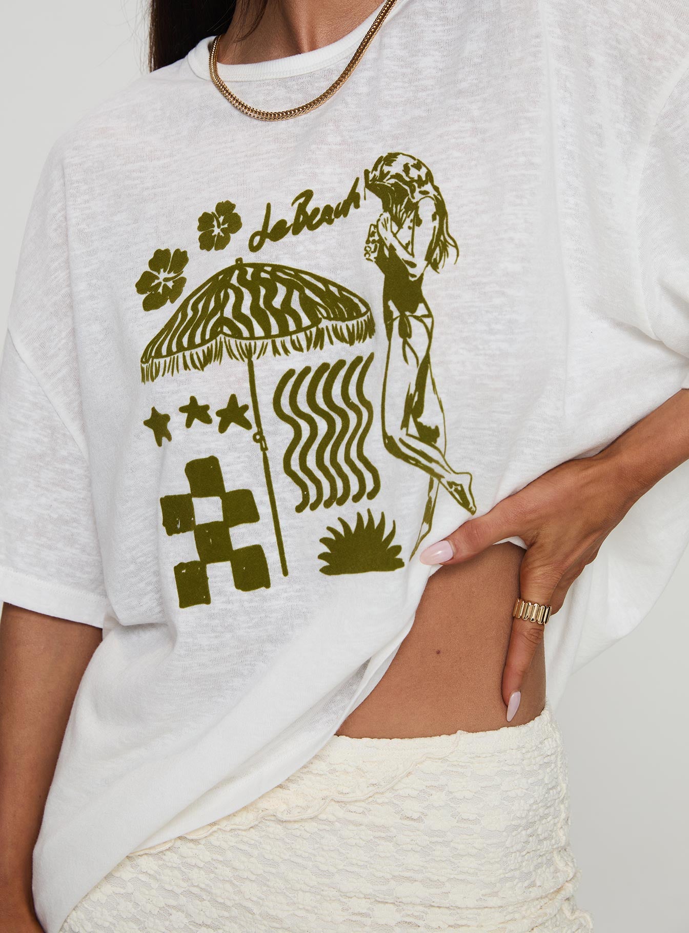 Nozomi Tee White - women's top by Ellevoria - view 6