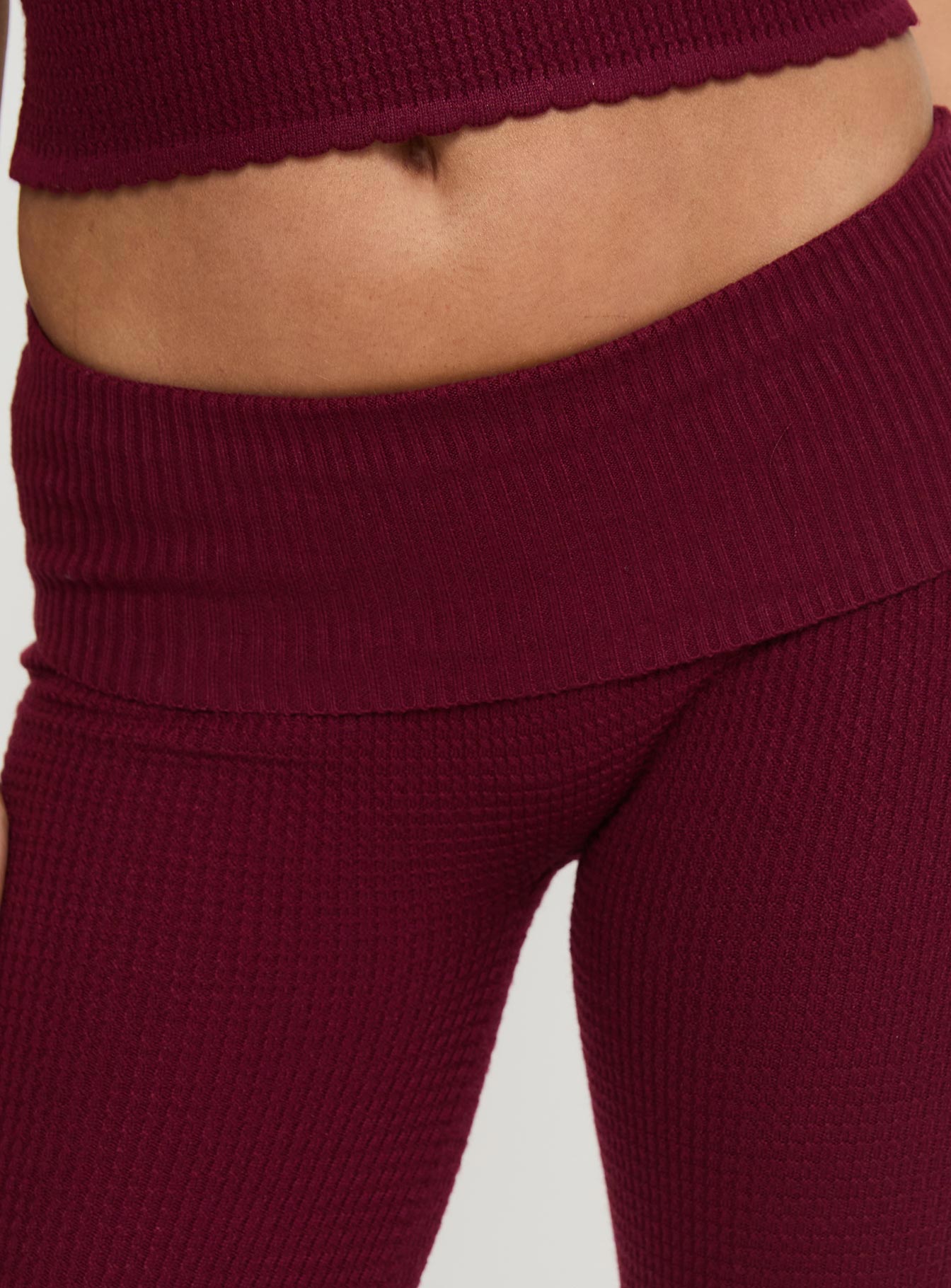 Closed Eyes Flared Pants Maroon women's pant set by Ellevoria