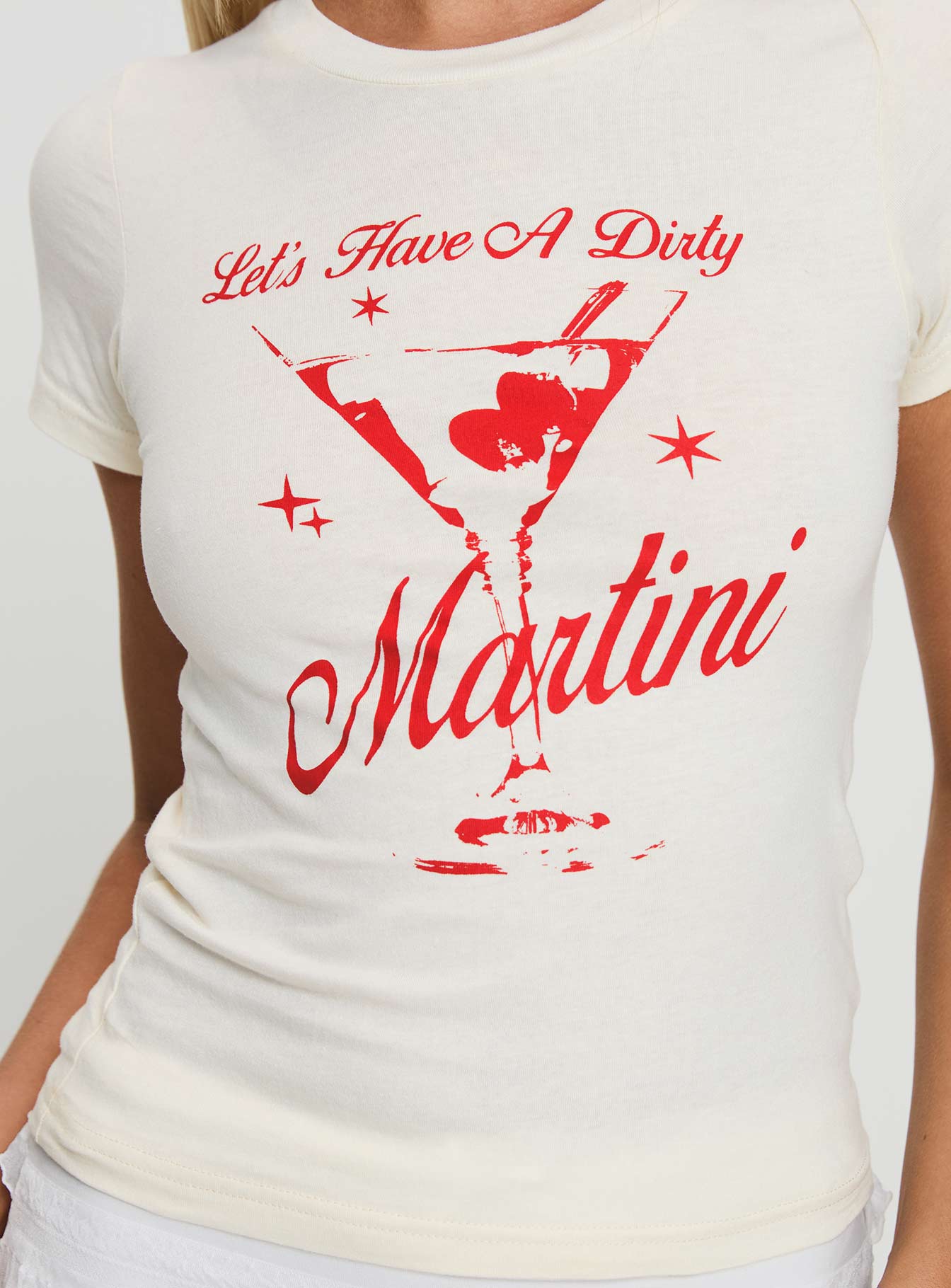 Let's Have A Dirty Martini Tee White - women's top by Ellevoria - view 6