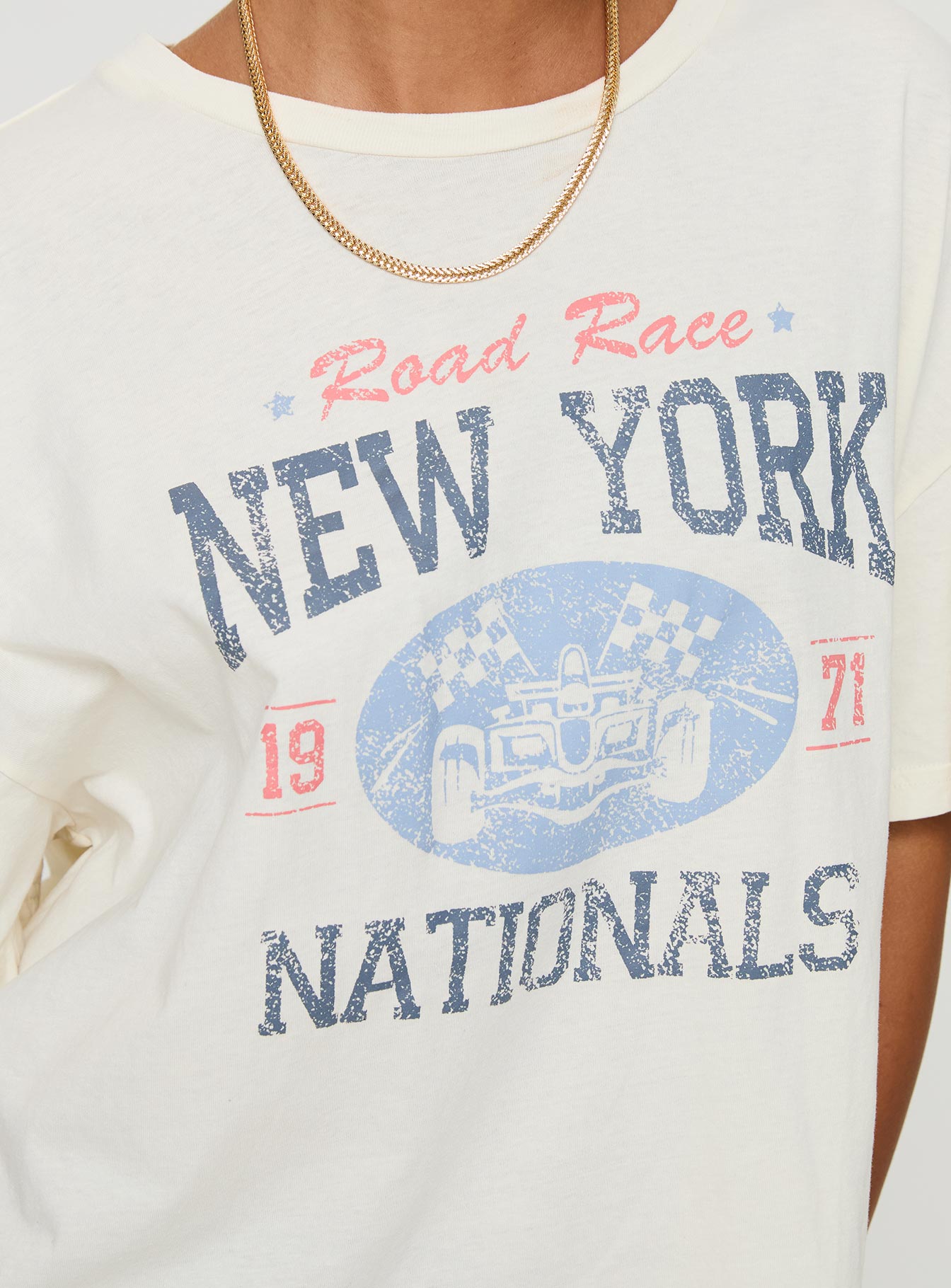 Road Race Nationals Tee White - women's top by Ellevoria - view 6