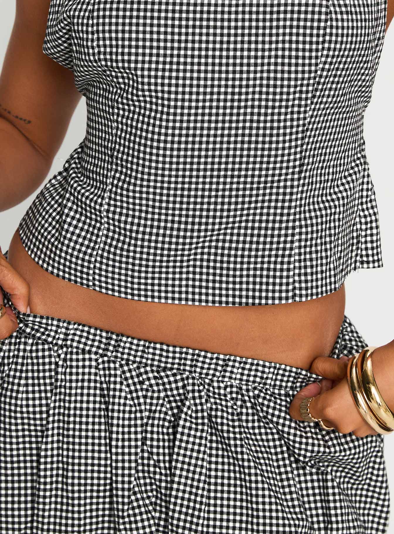 More My Jam Bubble Hem Set Black / White women's two piece set by Ellevoria