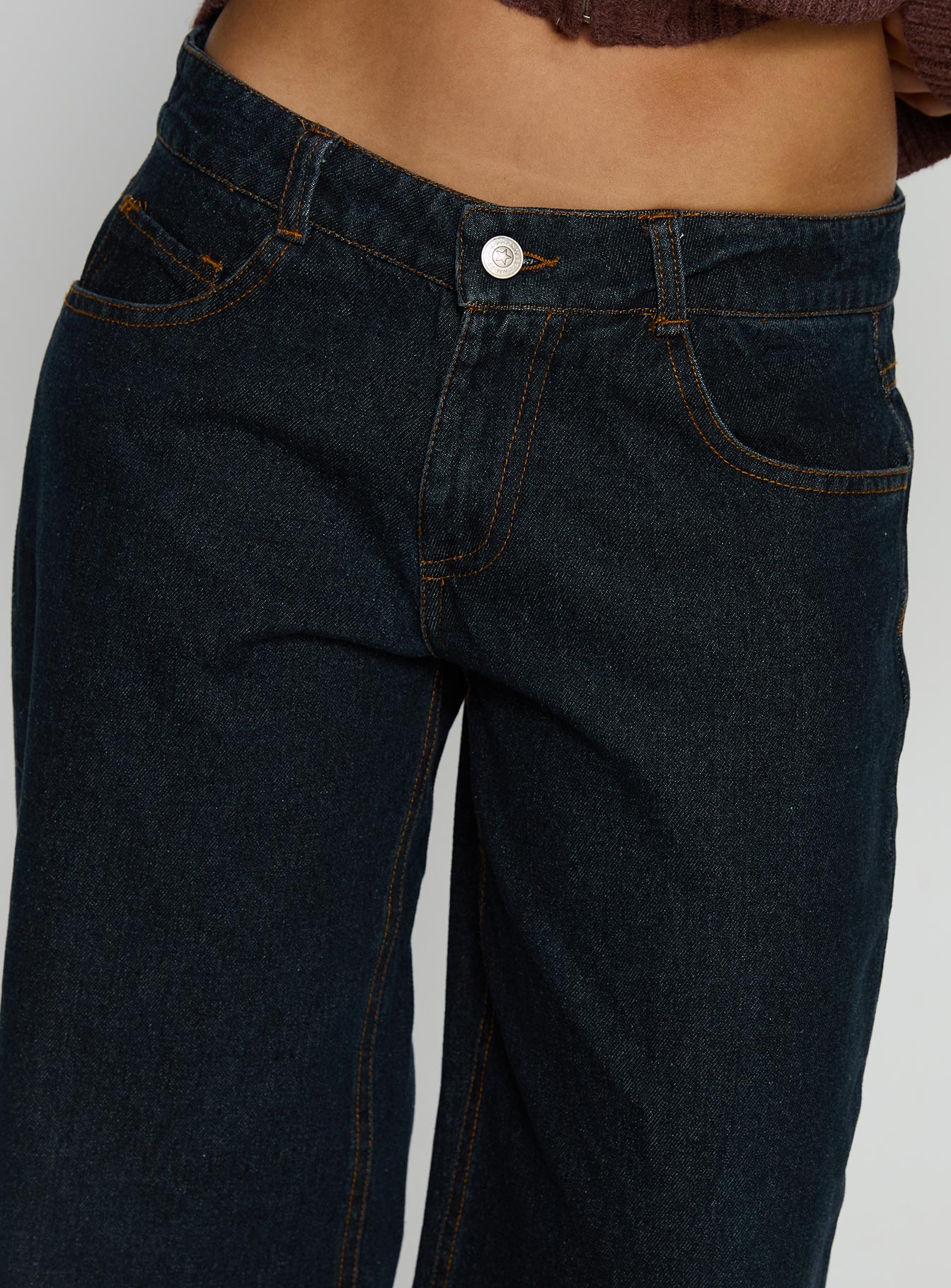 Korinne Low Rise Baggy Jeans Indigo women's denim jeans by Ellevoria