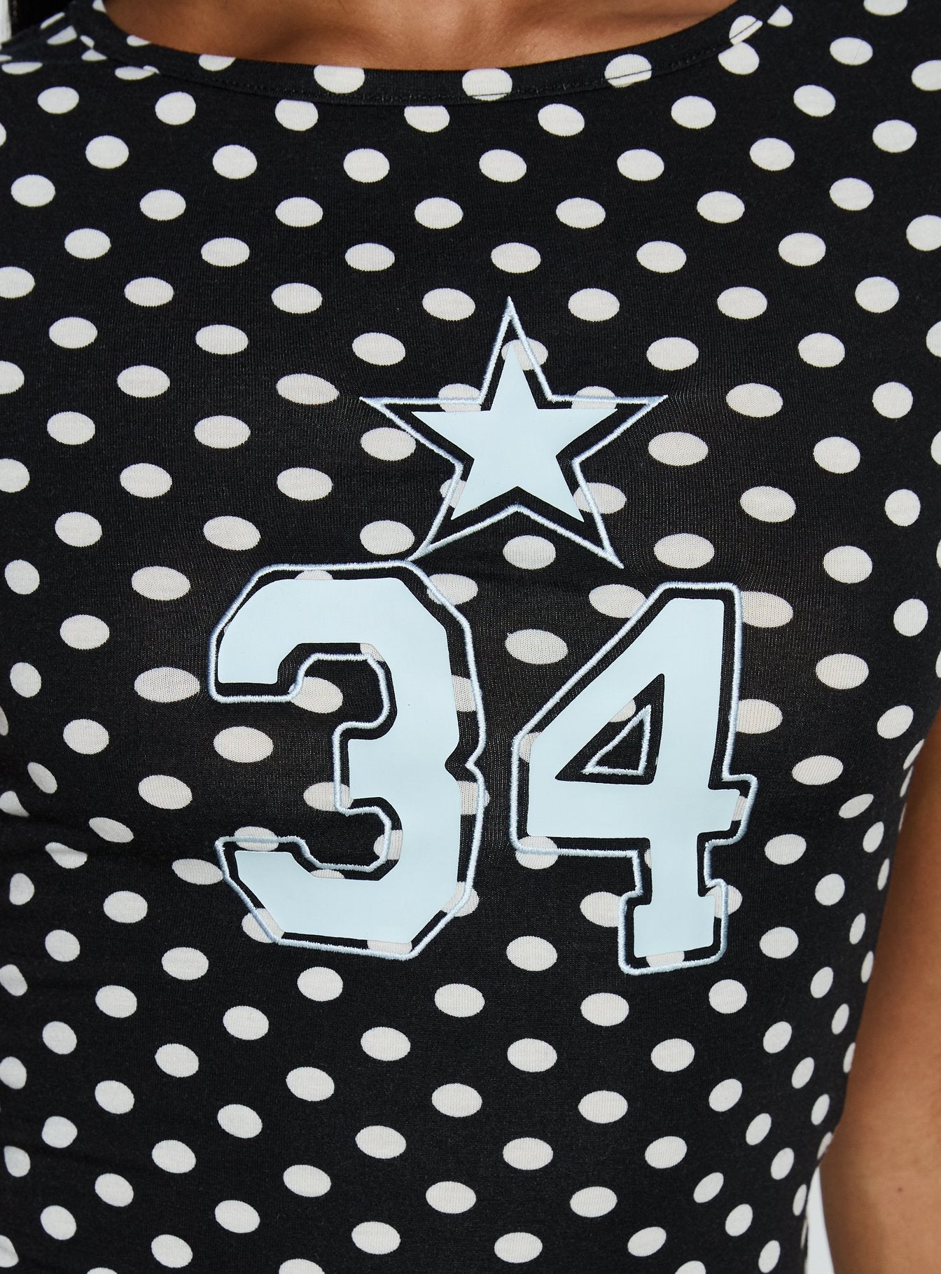 Elacie Graphic Baby Tee Black Polka Dot women's matching set by Ellevoria