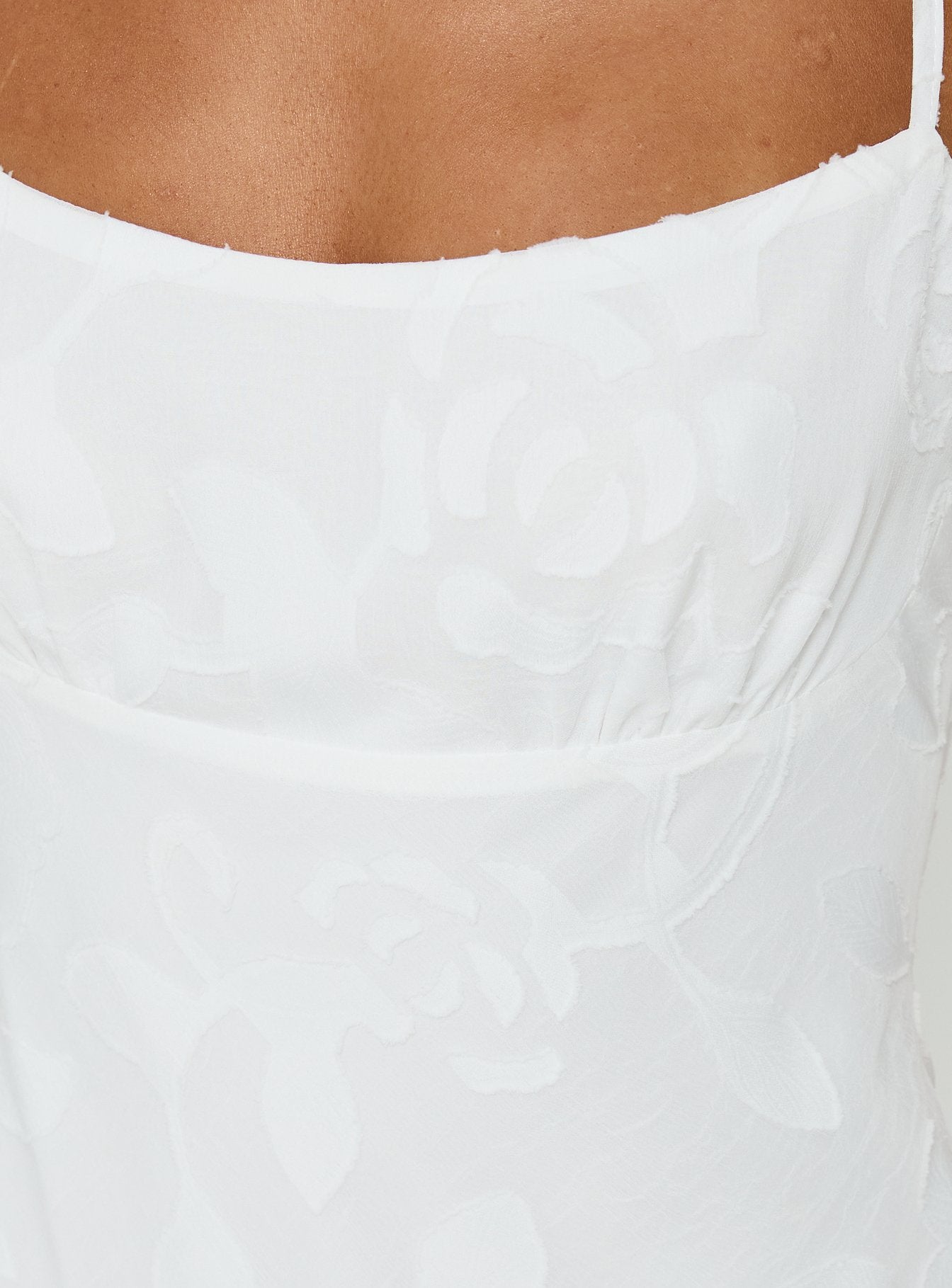 Avienna Maxi Dress White Burnout - women's maxi dress by Ellevoria - view 6