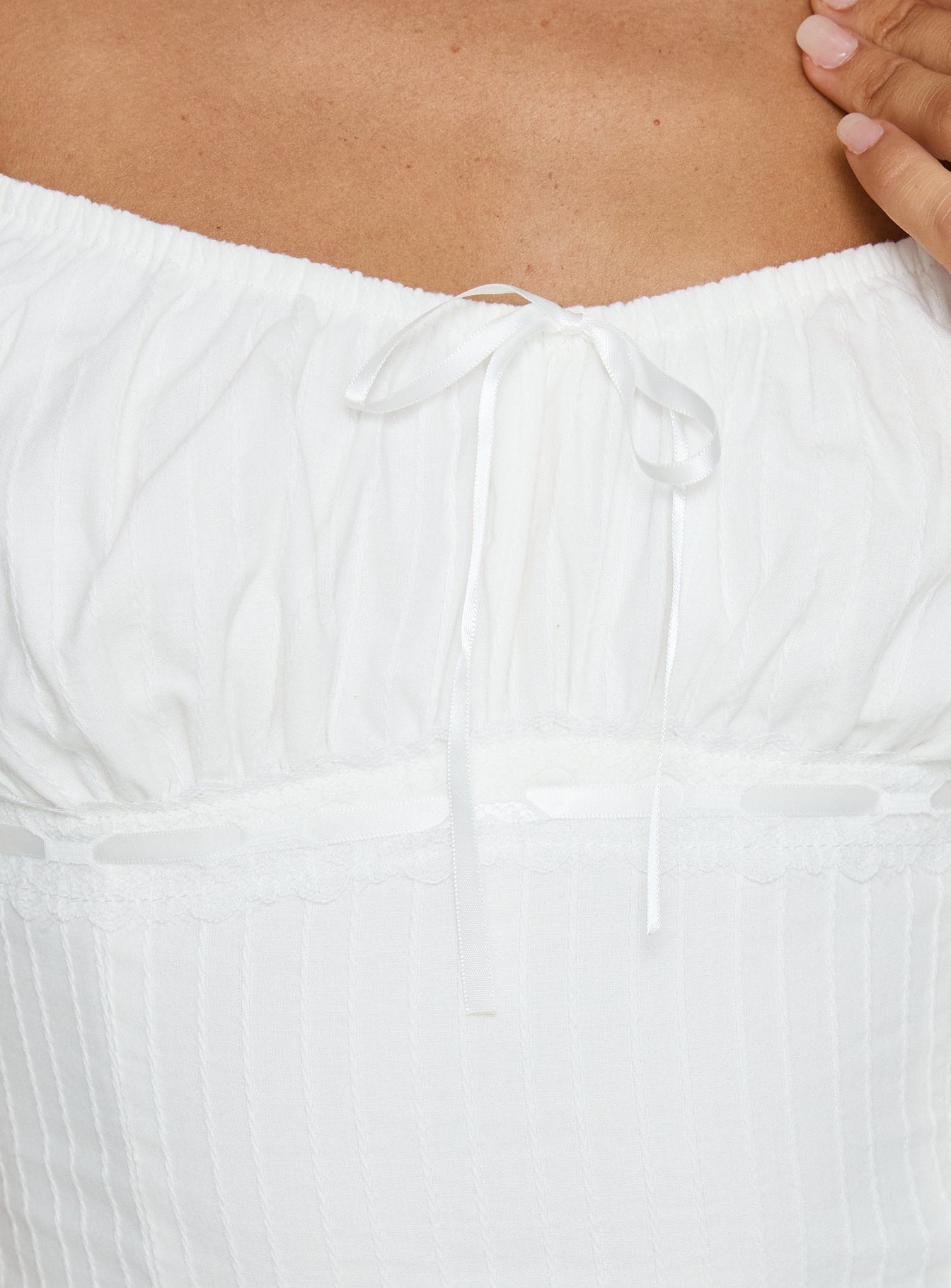 Garconne Textured Top White - women's top by Ellevoria - view 6