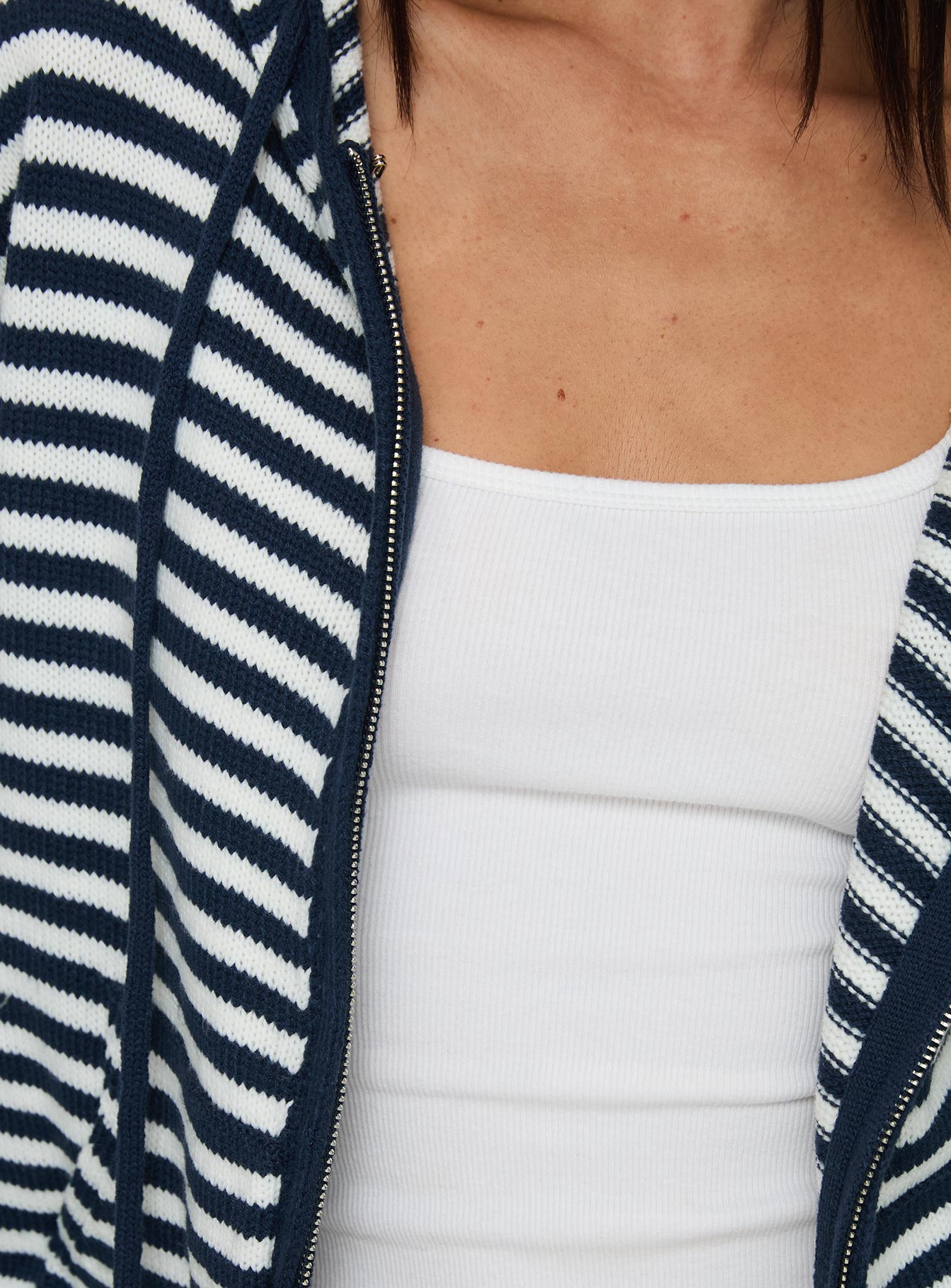 Brienna Zip Jacket Navy women's jacket by Ellevoria