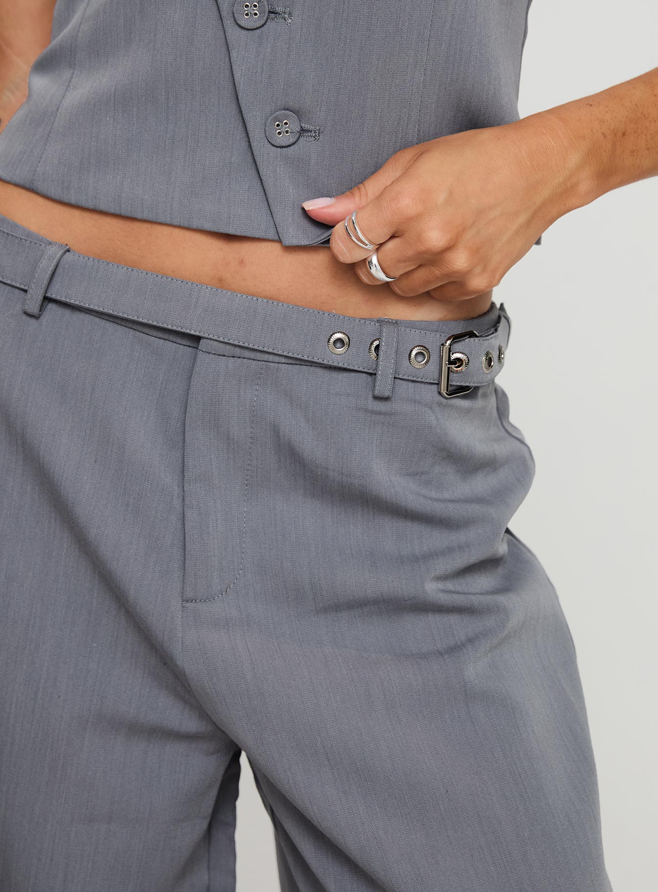 Miku Pants Charcoal women's pant set by Ellevoria