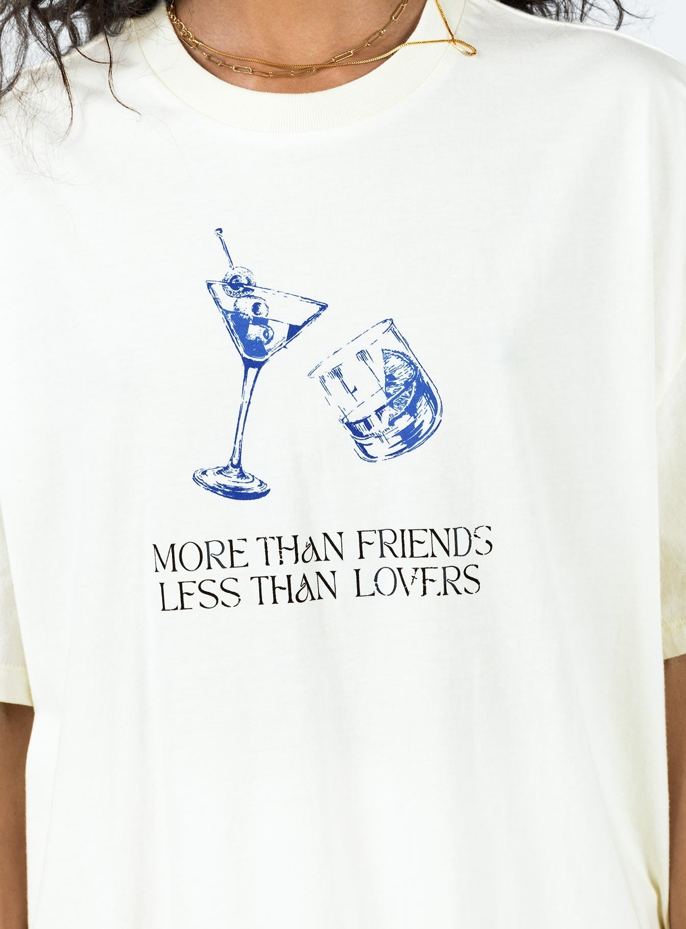 More Than Friends Oversized Tee Off White - women's top by Ellevoria - view 7