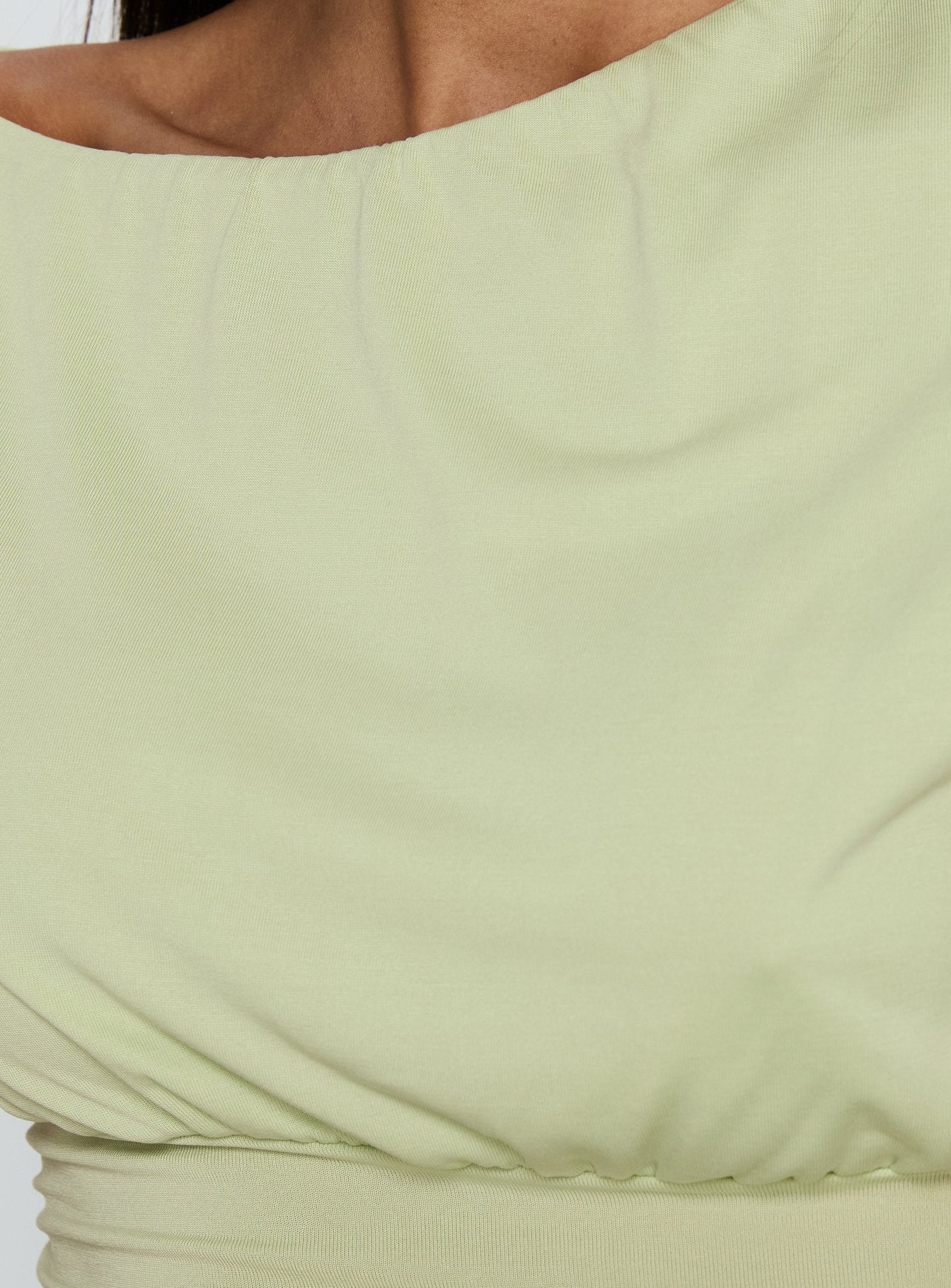 Emelyne Cinched Waist Top Pistachio - women's top by Ellevoria - view 6