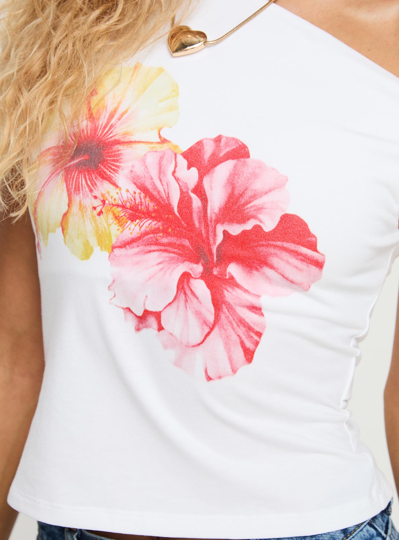 Edwardi Hibiscus Top White - women's top by Ellevoria - view 6