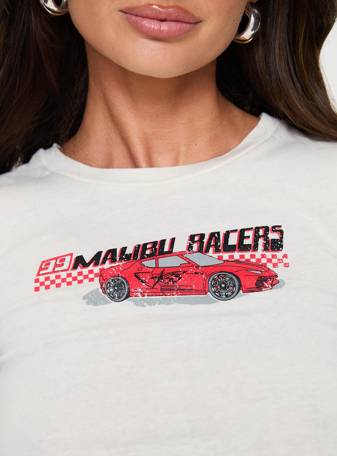 Malibu Racer Tee White - women's top by Ellevoria - view 6