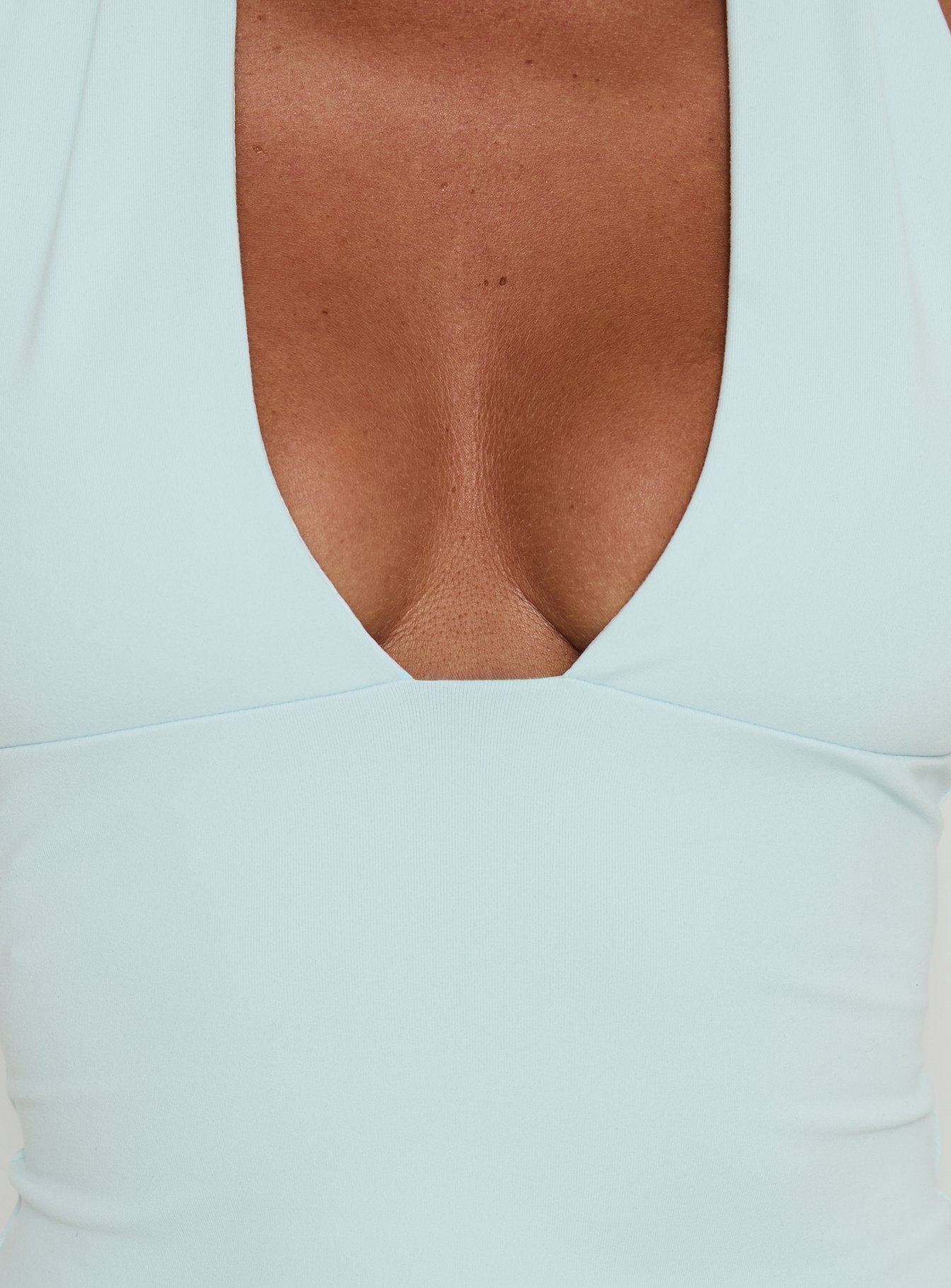 Daily Define Halter Tank Top Blue - women's top by Ellevoria - view 6