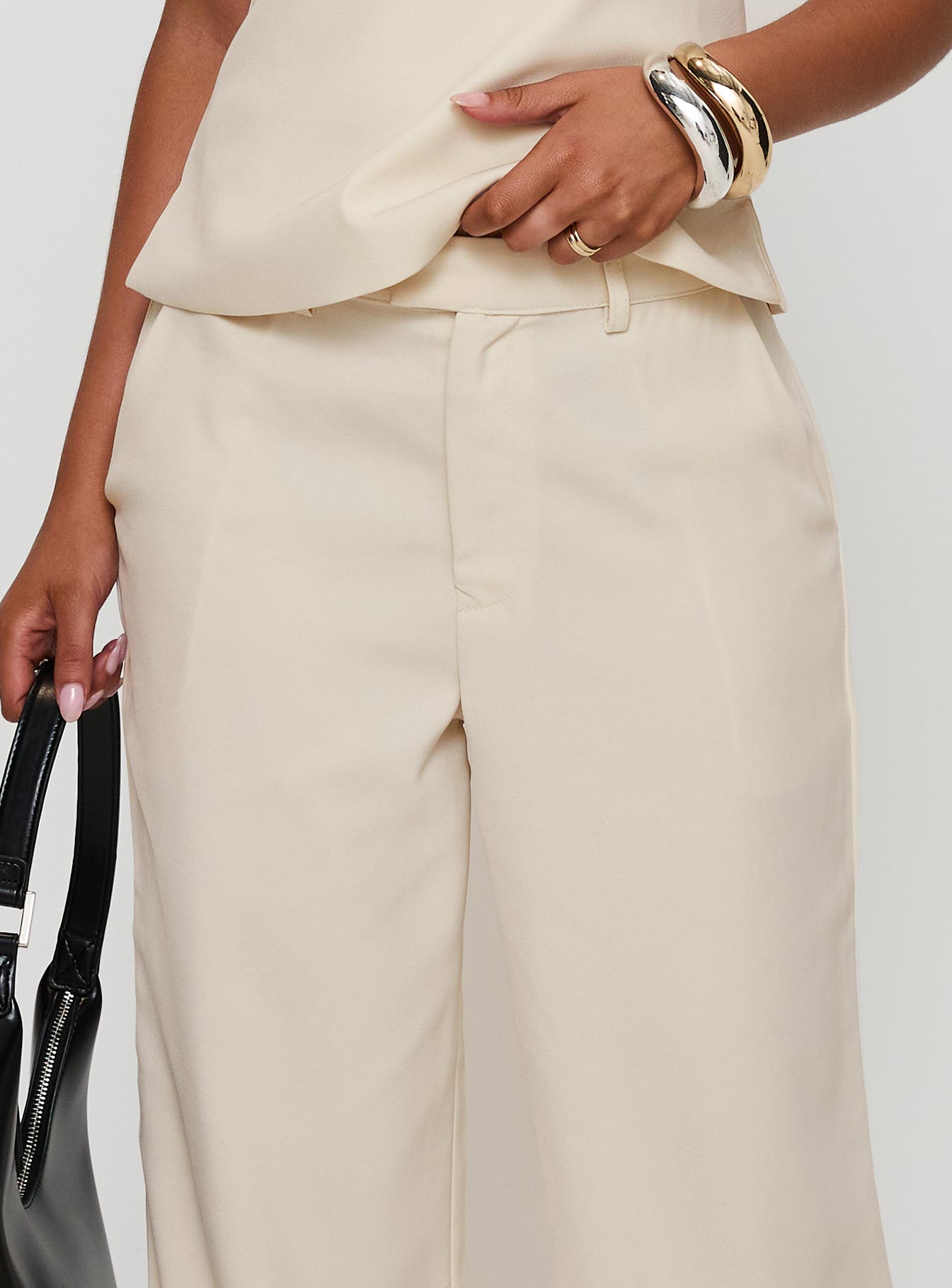 Irresistible Wide Leg Pant Cream Petite women's pant set by Ellevoria