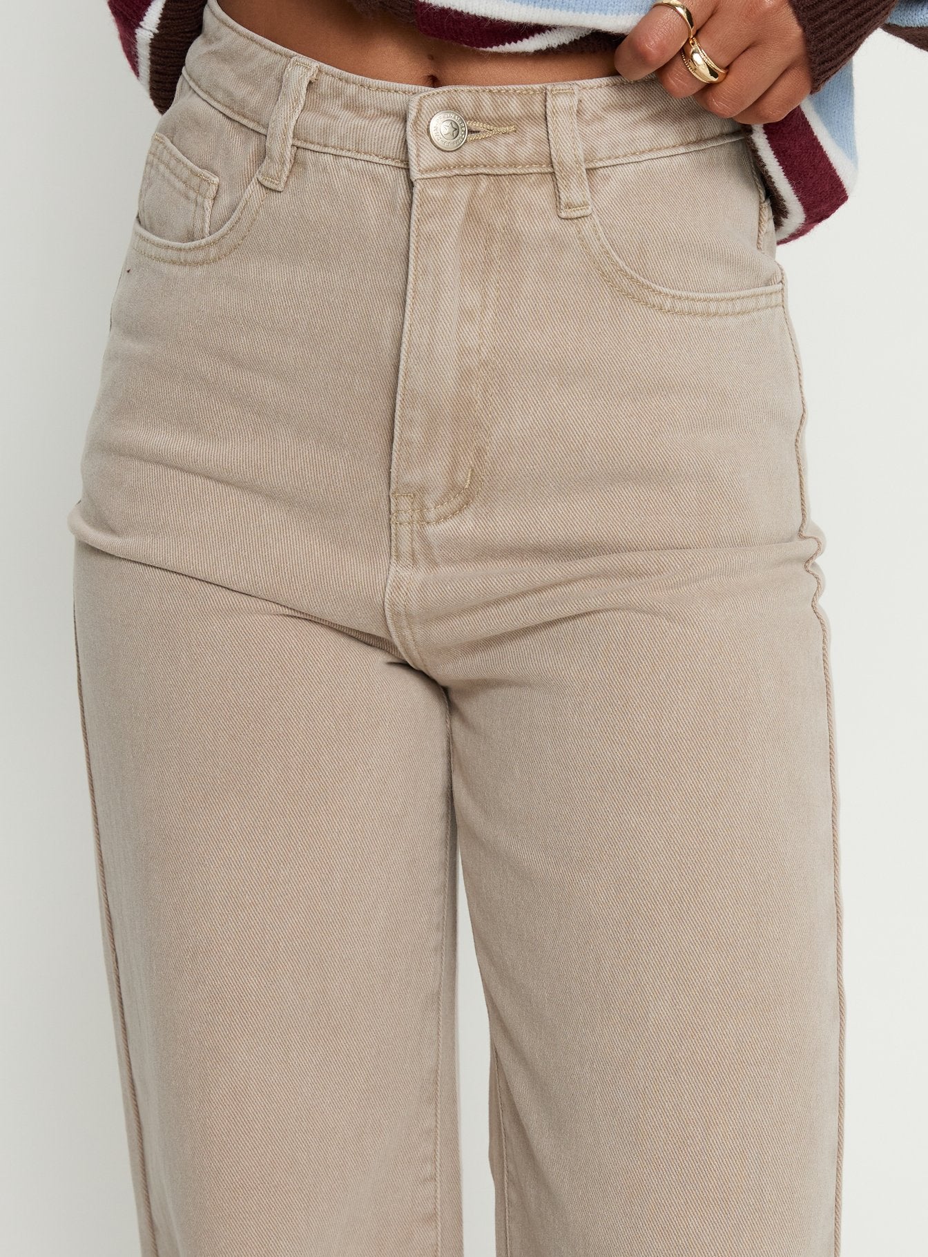 Nicolo High Rise Straight Leg Jeans Concrete women's denim jeans by Ellevoria