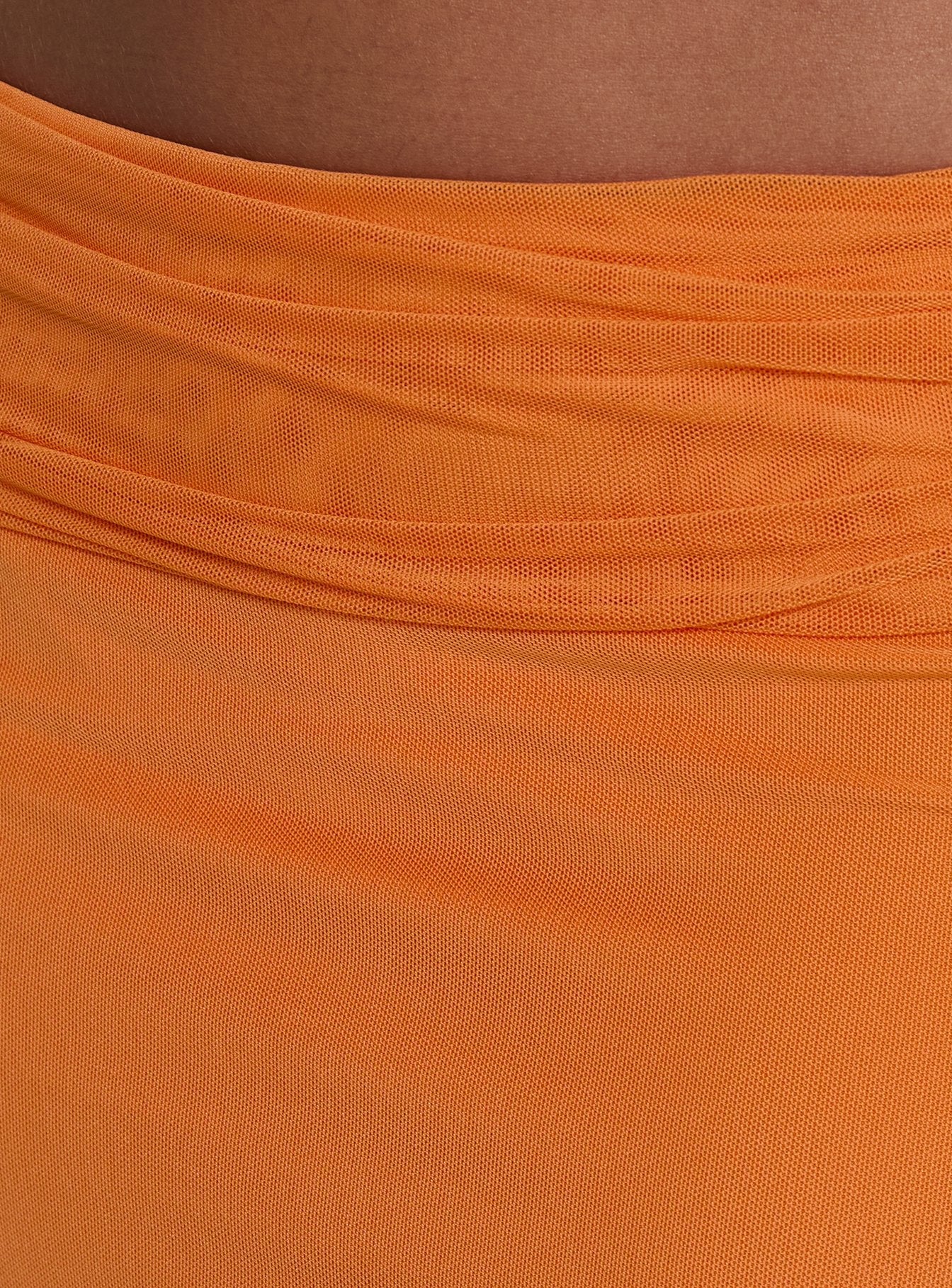 Star Fruit Ruched Waist Maxi Skirt Orange women's two piece set by Ellevoria