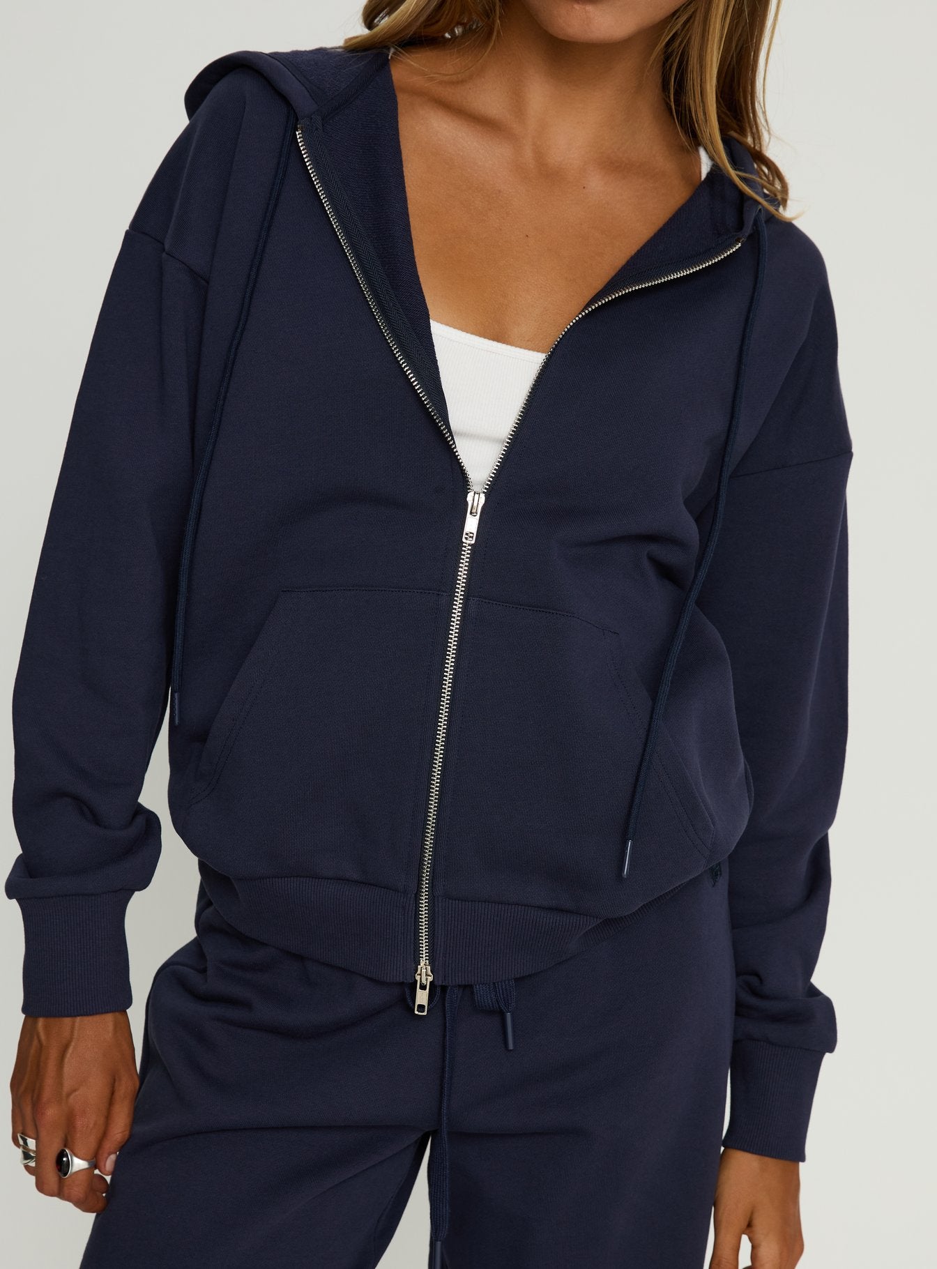 All Day Oversized Hoodie Navy women's sweater by Ellevoria