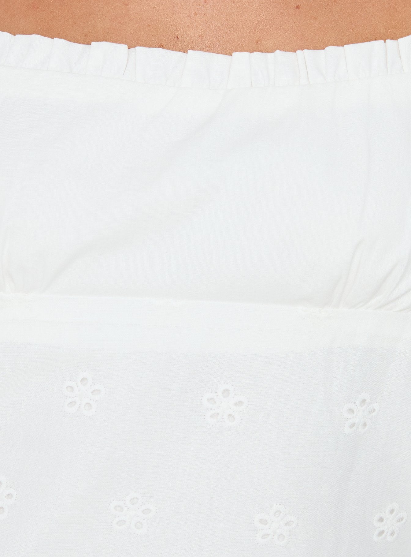 Tiriah Embroidered Cami Top White women's two piece set by Ellevoria