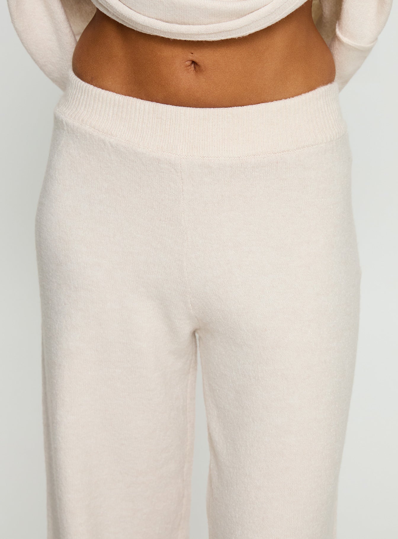 Bekki Wide Leg Knit Pant Oat women's pant set by Ellevoria
