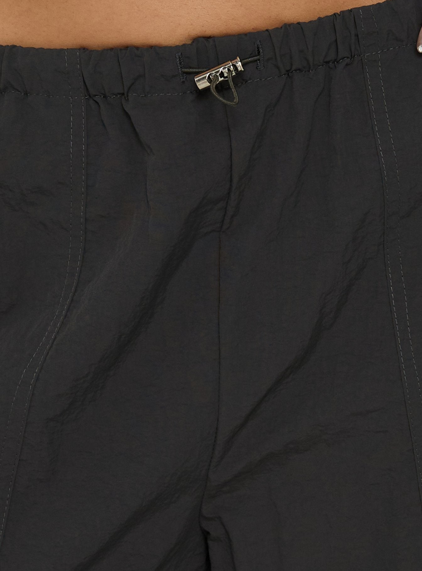 Lost On You Parachute Cargo Pants Charcoal - loose fit women's bottoms by Ellevoria