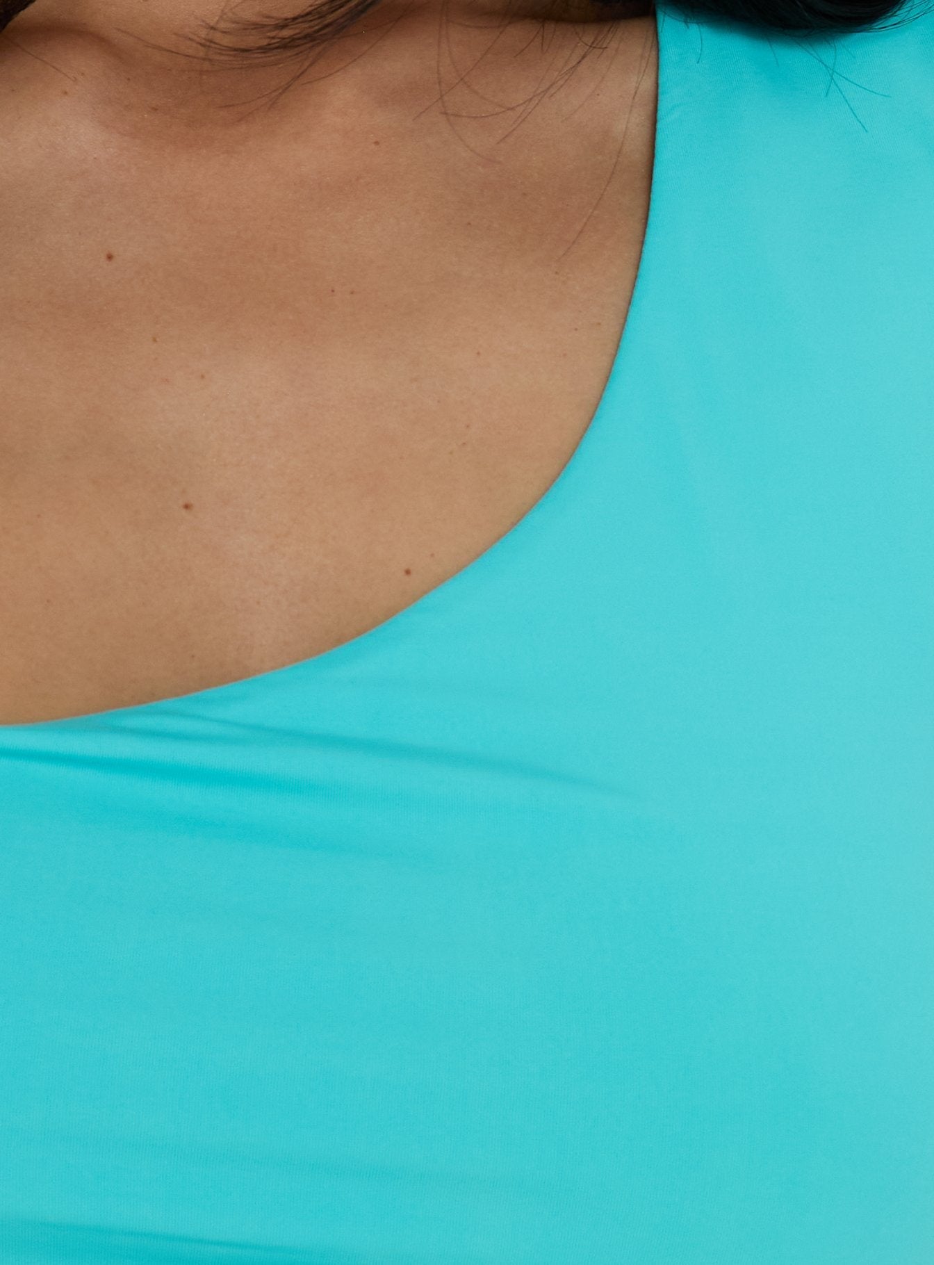Tannen Cut Out Tank Top Cyan - women's top by Ellevoria - view 6