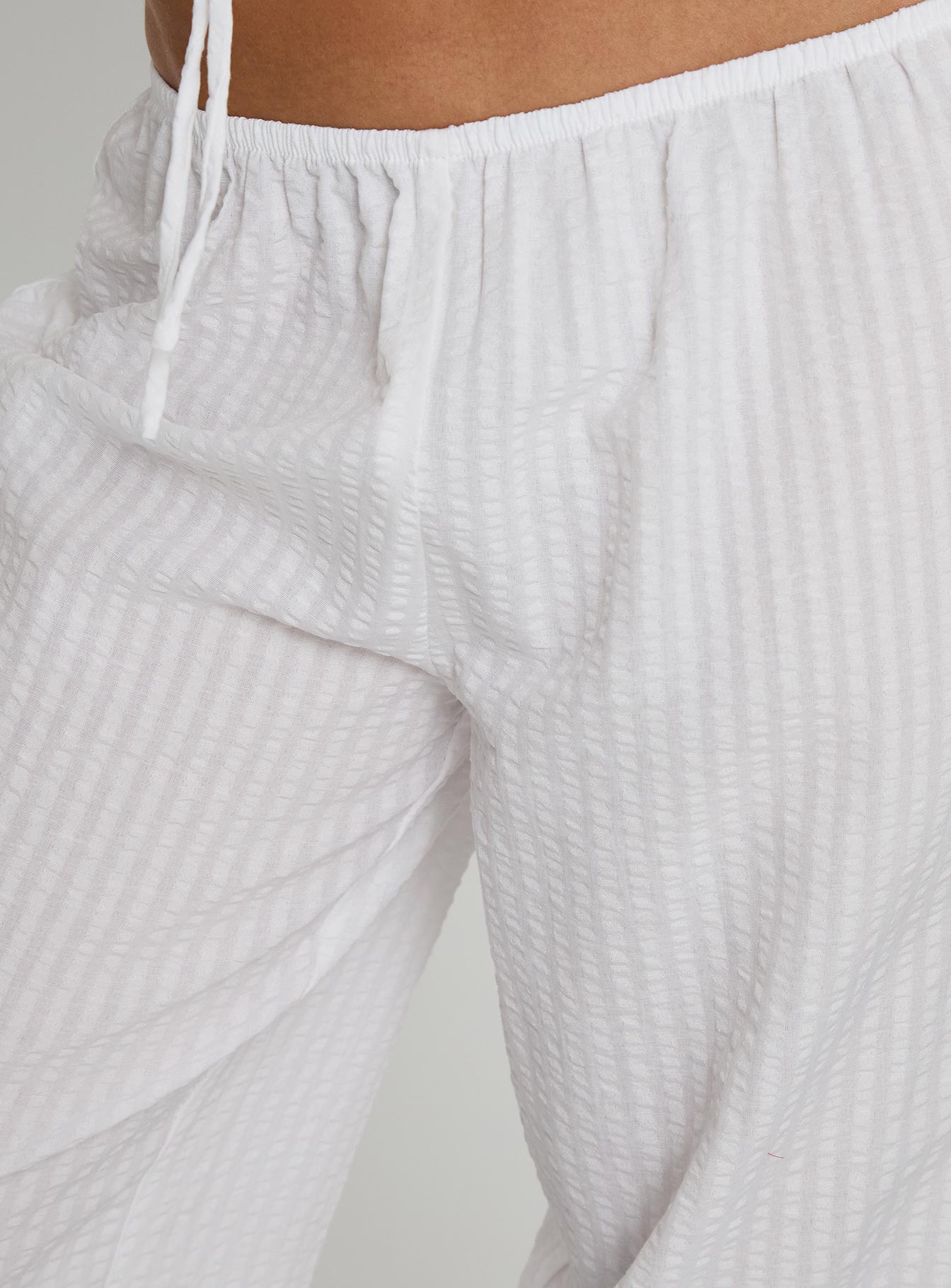 Santabelle Frill Pants White women's pant set by Ellevoria
