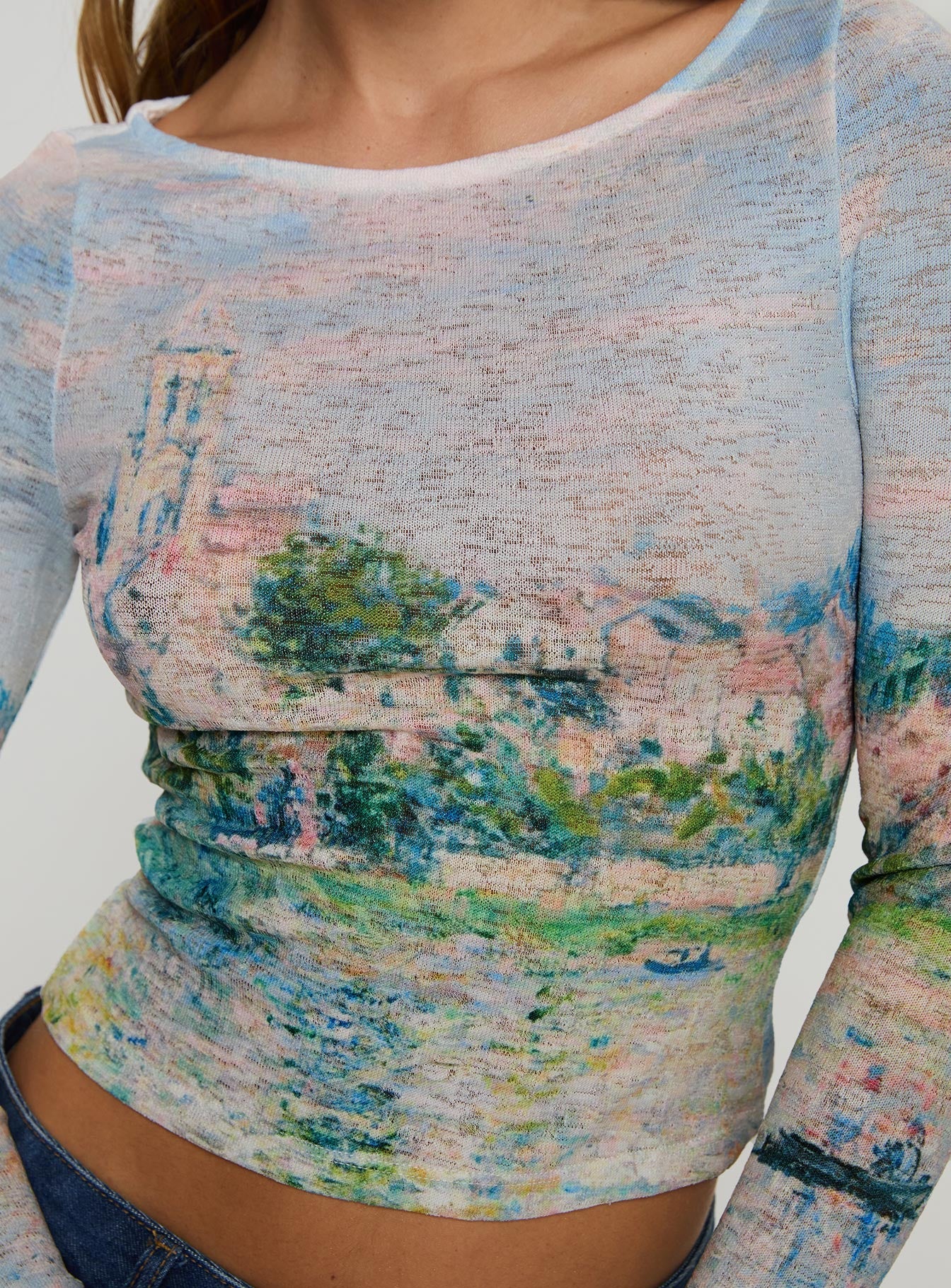 Castle On The Hill Long Sleeve Top Multi - women's top by Ellevoria - view 6