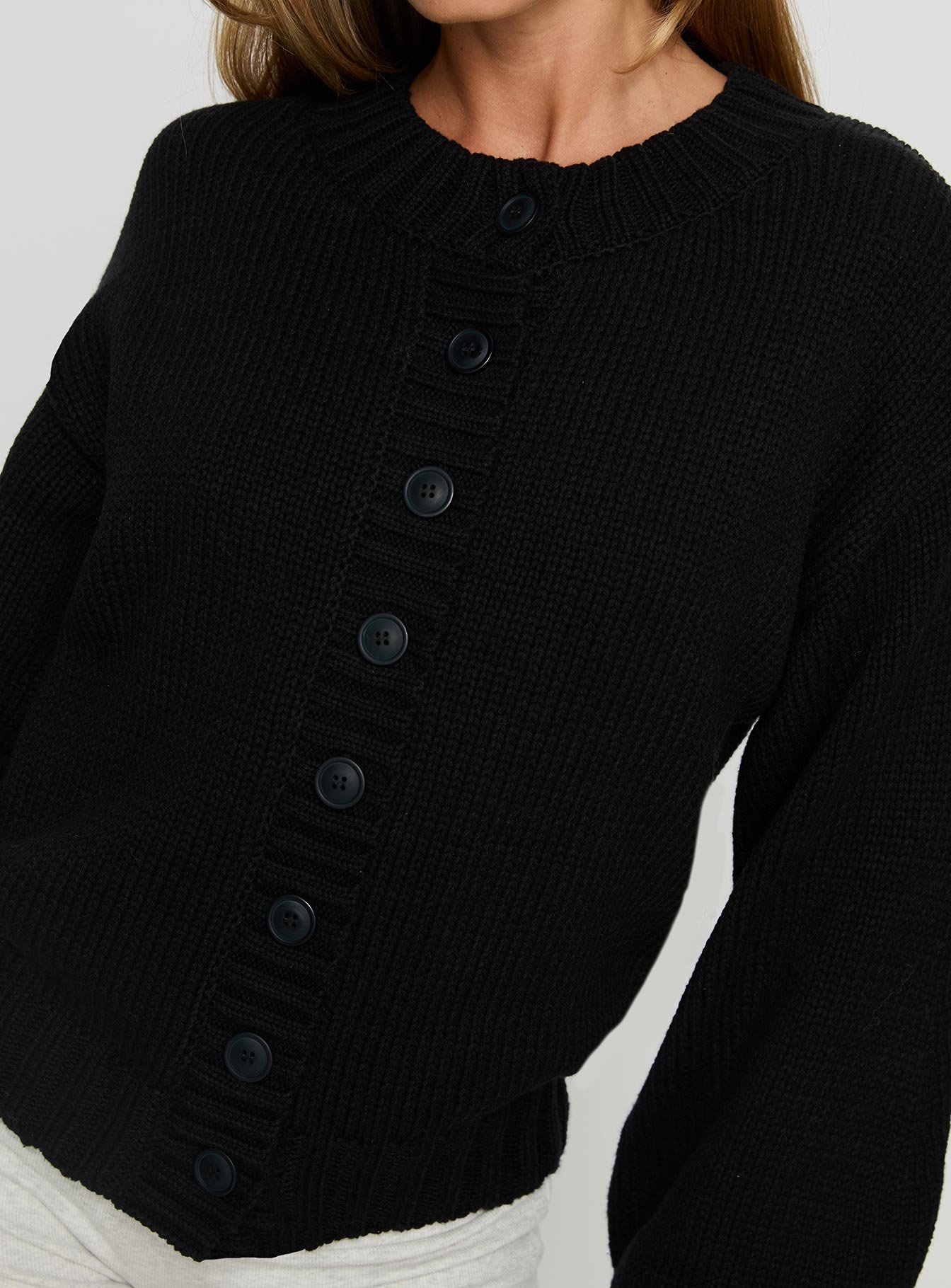 Edern Cardigan Black women's sweater by Ellevoria