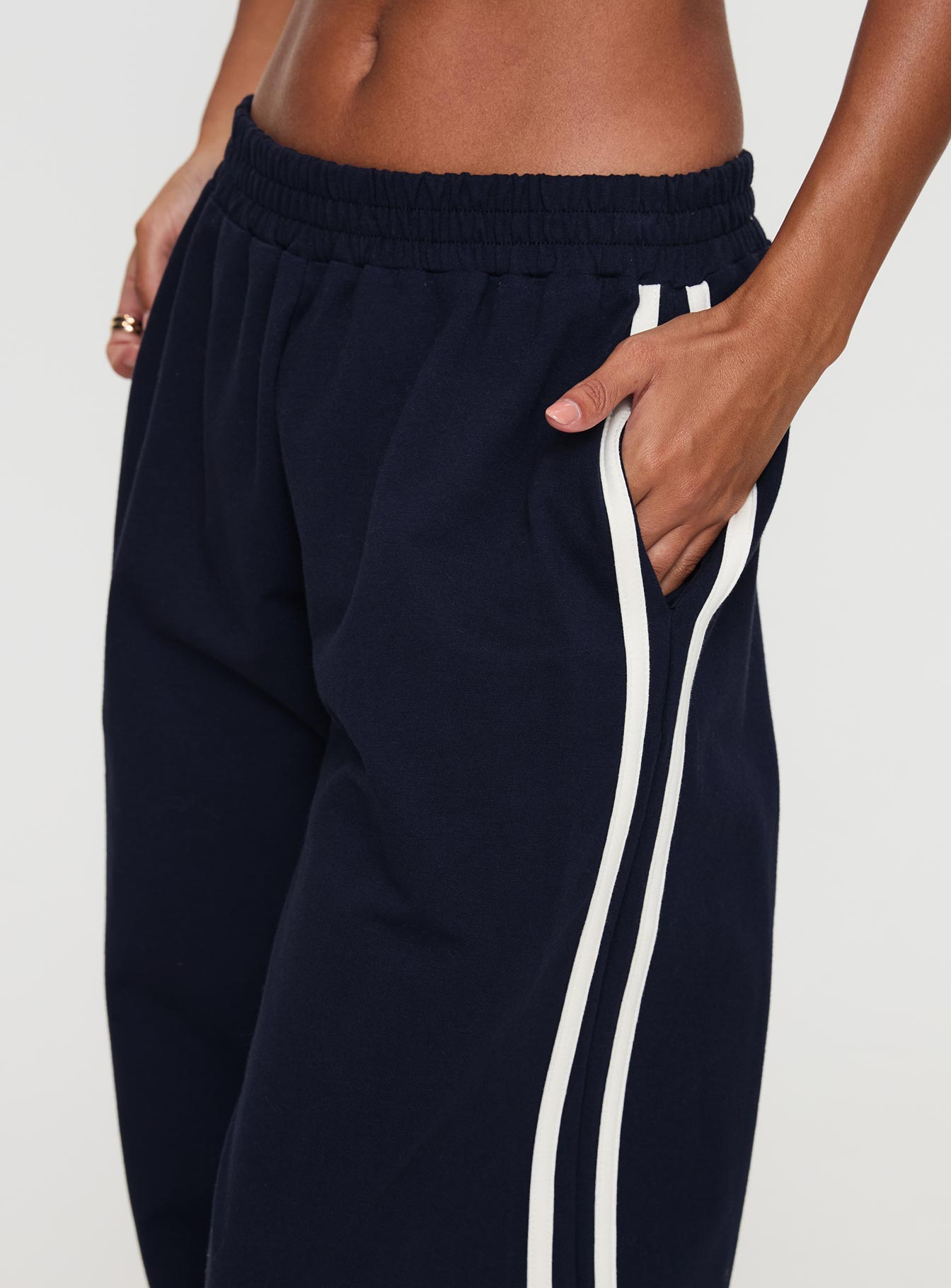 Circuit Track Pants Navy - loose fit women's bottoms by Ellevoria