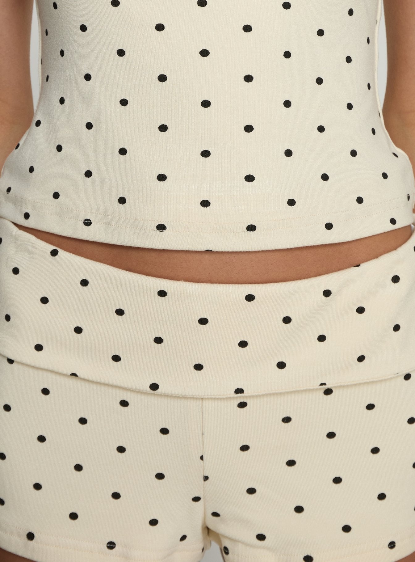 Manolo Set Cream Polka women's two piece set by Ellevoria