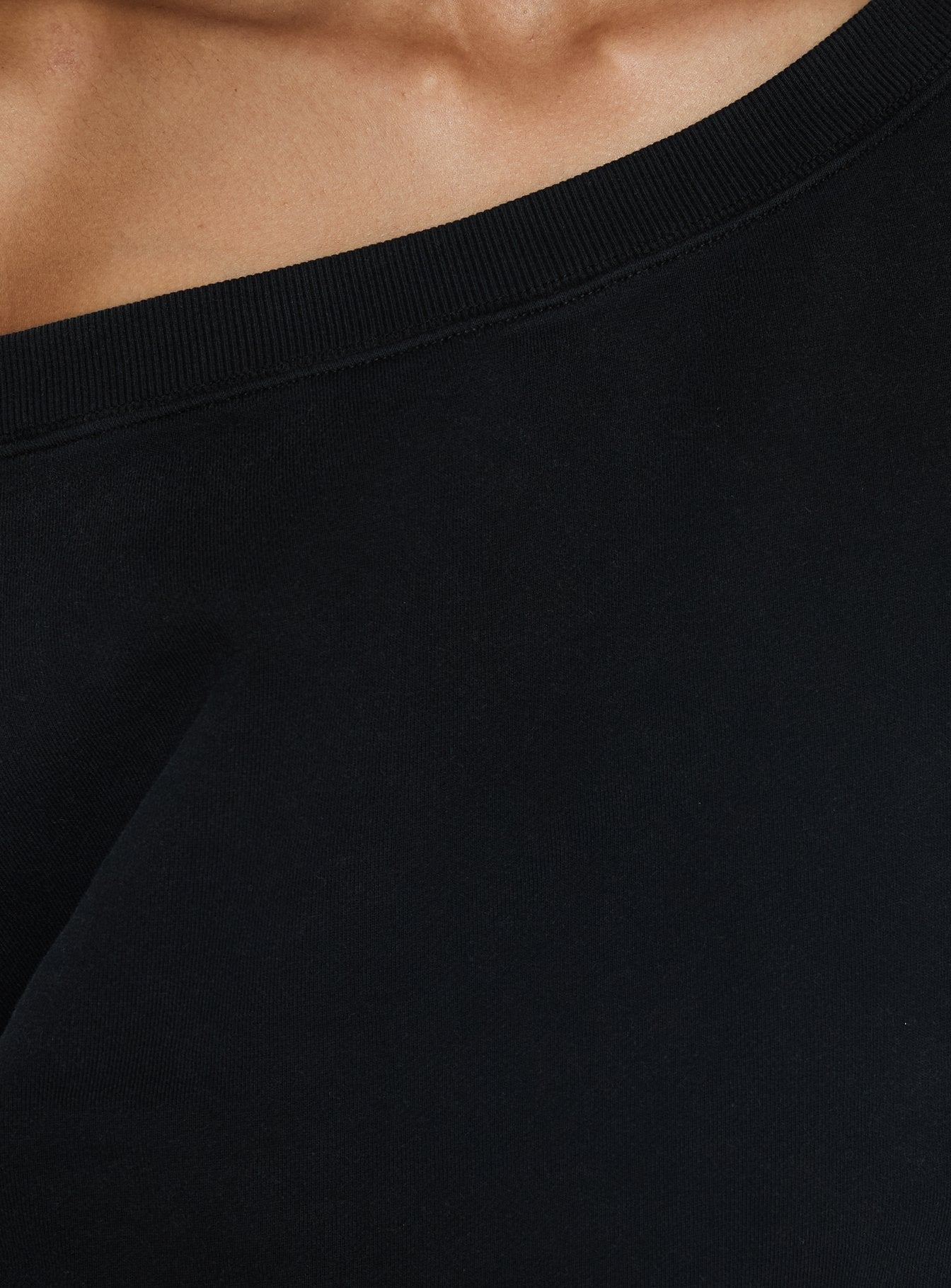 Wellness Off the Shoulder Jumper Washed Black women's sweater by Ellevoria