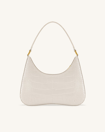 Ruby Shoulder Bag - White Croc