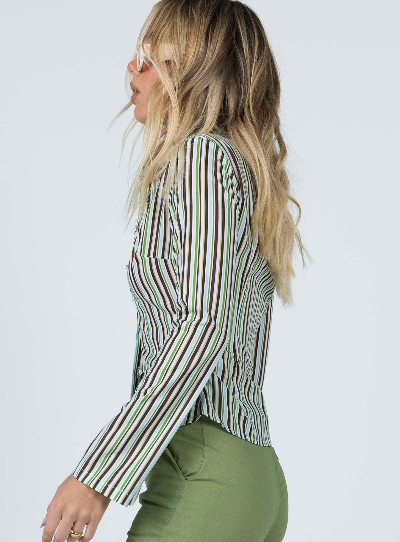 Anni Stripe Shirt Multi - women's shirt by Ellevoria - view 5