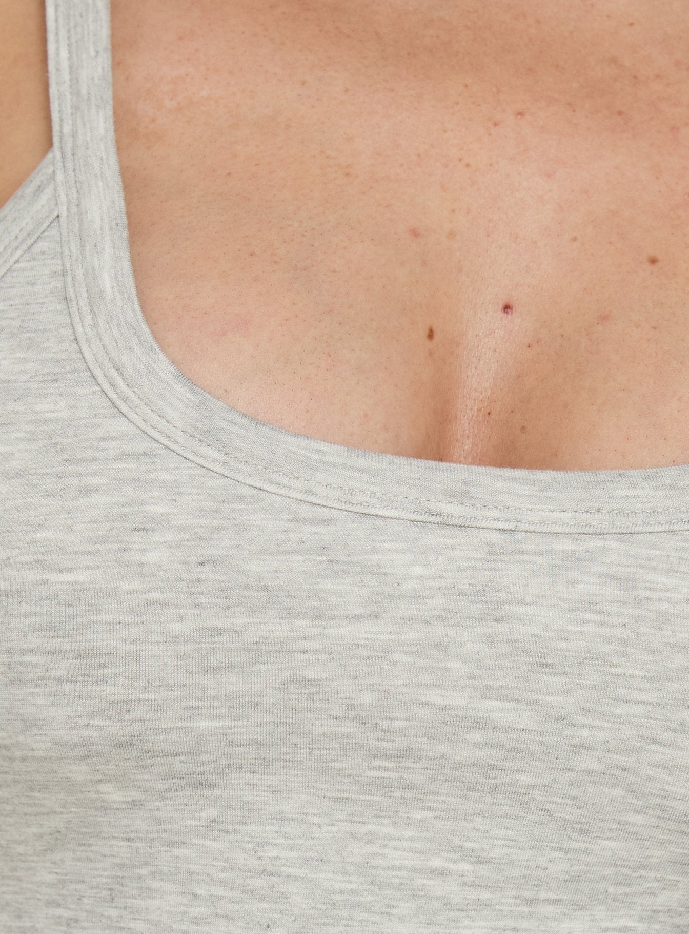 Dynah Cinched Tipping Tank Top Grey Marle / Blue - women's top by Ellevoria - view 7