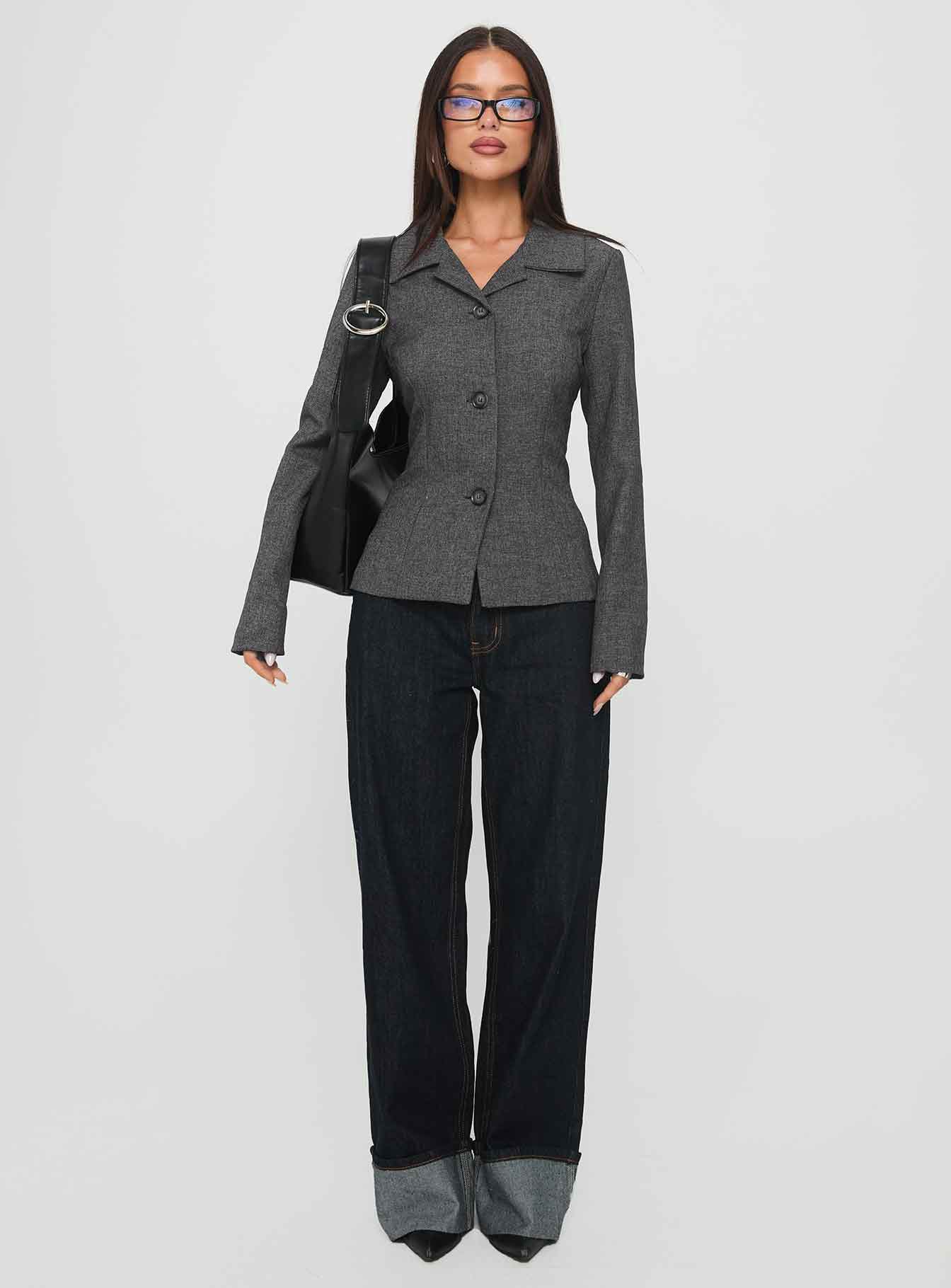 Holley Tweedle Jacket Grey women's jacket by Ellevoria
