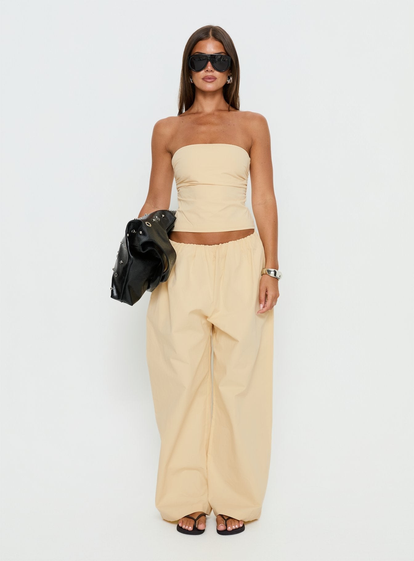Tidekiss Pants Lemontini - loose fit women's bottoms by Ellevoria
