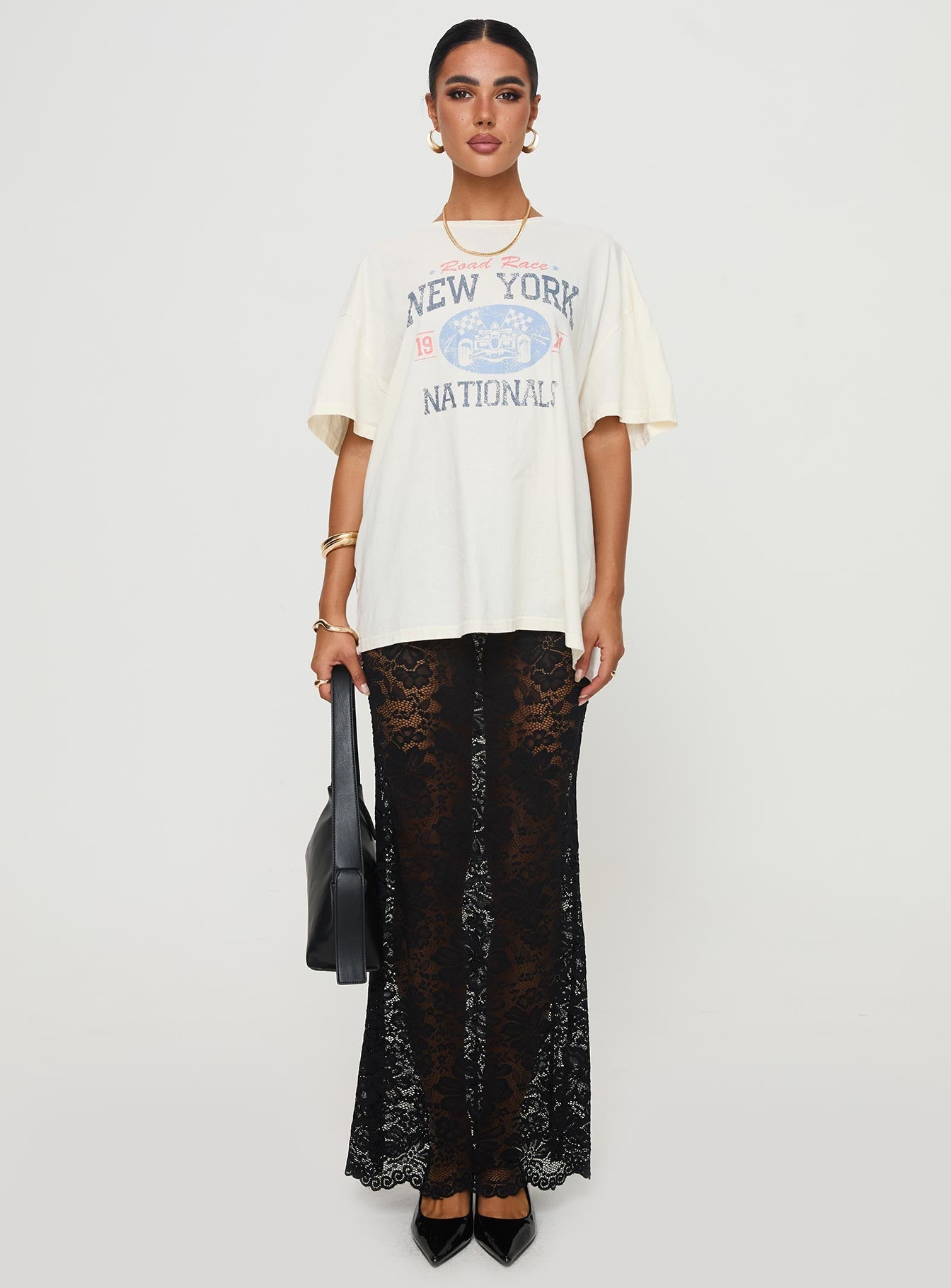 Road Race Nationals Tee White - women's top by Ellevoria - view 7