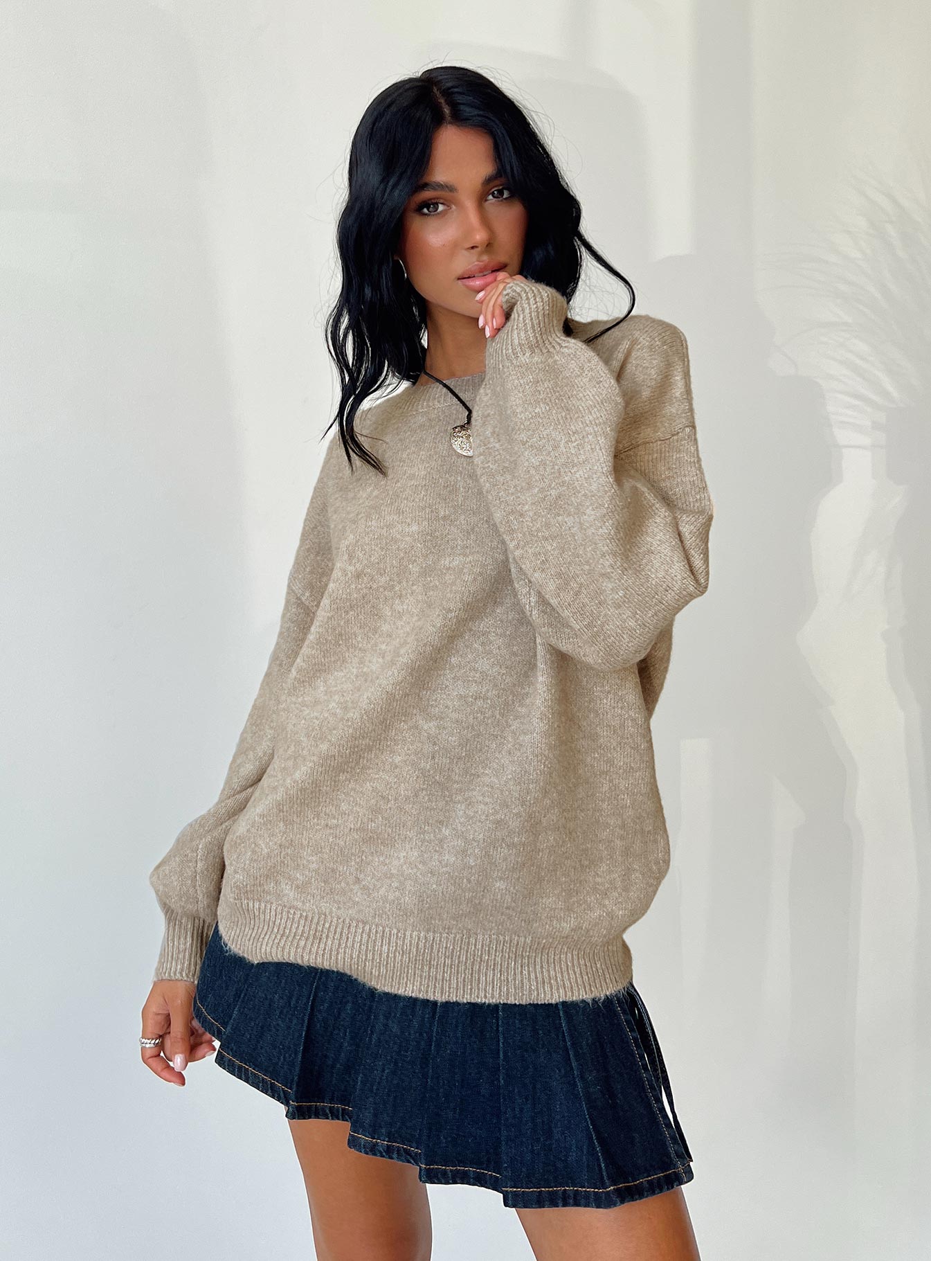 Ryanna Sweater Beige women's sweater by Ellevoria