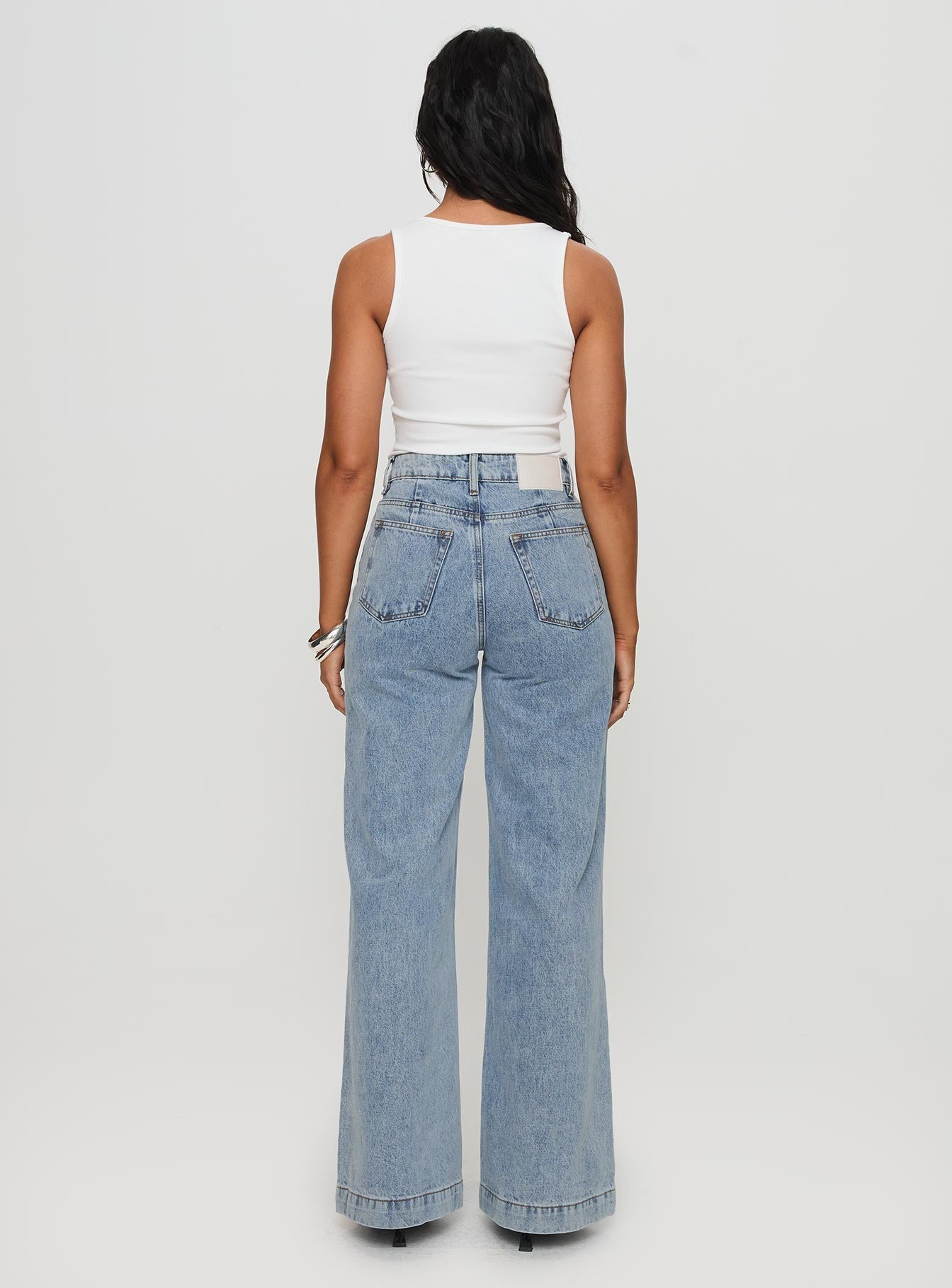Goldie High Rise Wide Leg Jeans Light Wash women's denim jeans by Ellevoria