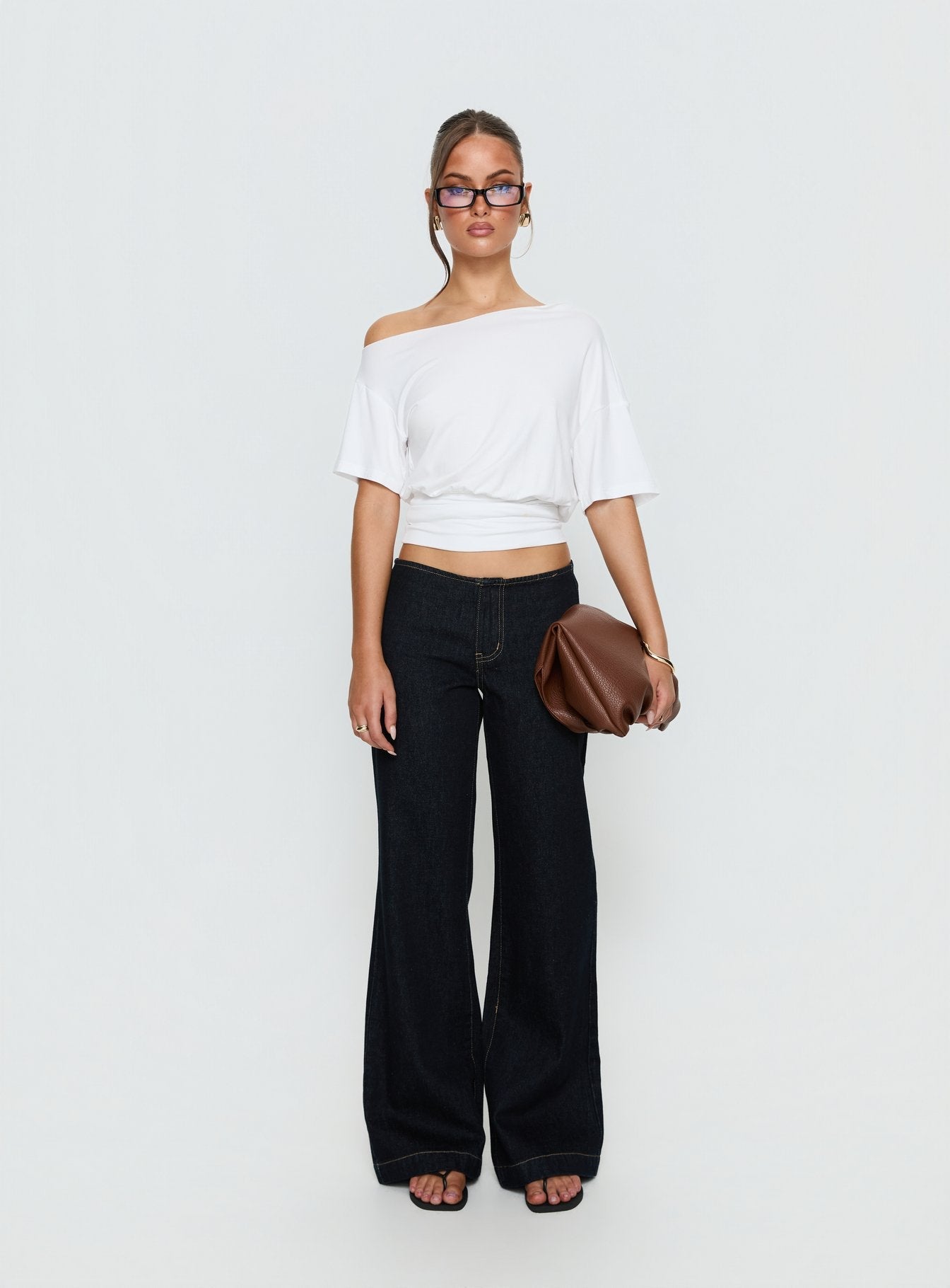 Buenos No Waist Low Rise Straight Leg Jeans Raw Denim women's denim jeans by Ellevoria