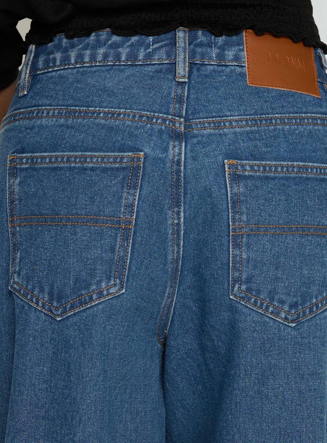 Naylor Mid Rise Wide Leg Jeans Mid Blue Wash women's denim jeans by Ellevoria