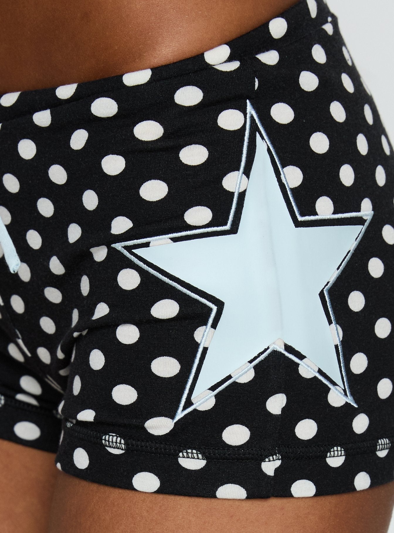 Elacie Micro Shorts Black Polka Dot women's two piece set by Ellevoria
