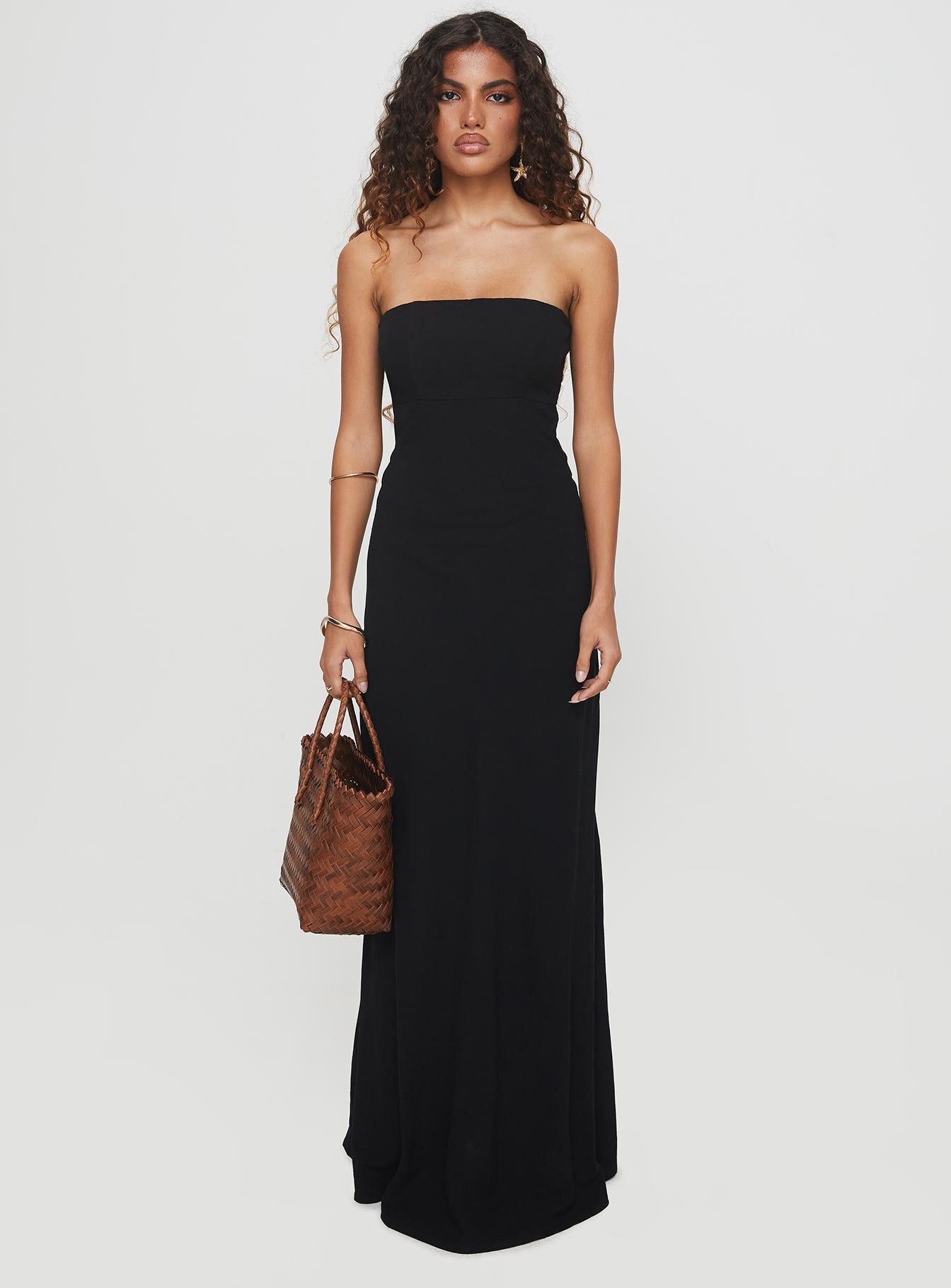 Yahir Strapless Maxi Dress Black - women's maxi dress by Ellevoria - view 6