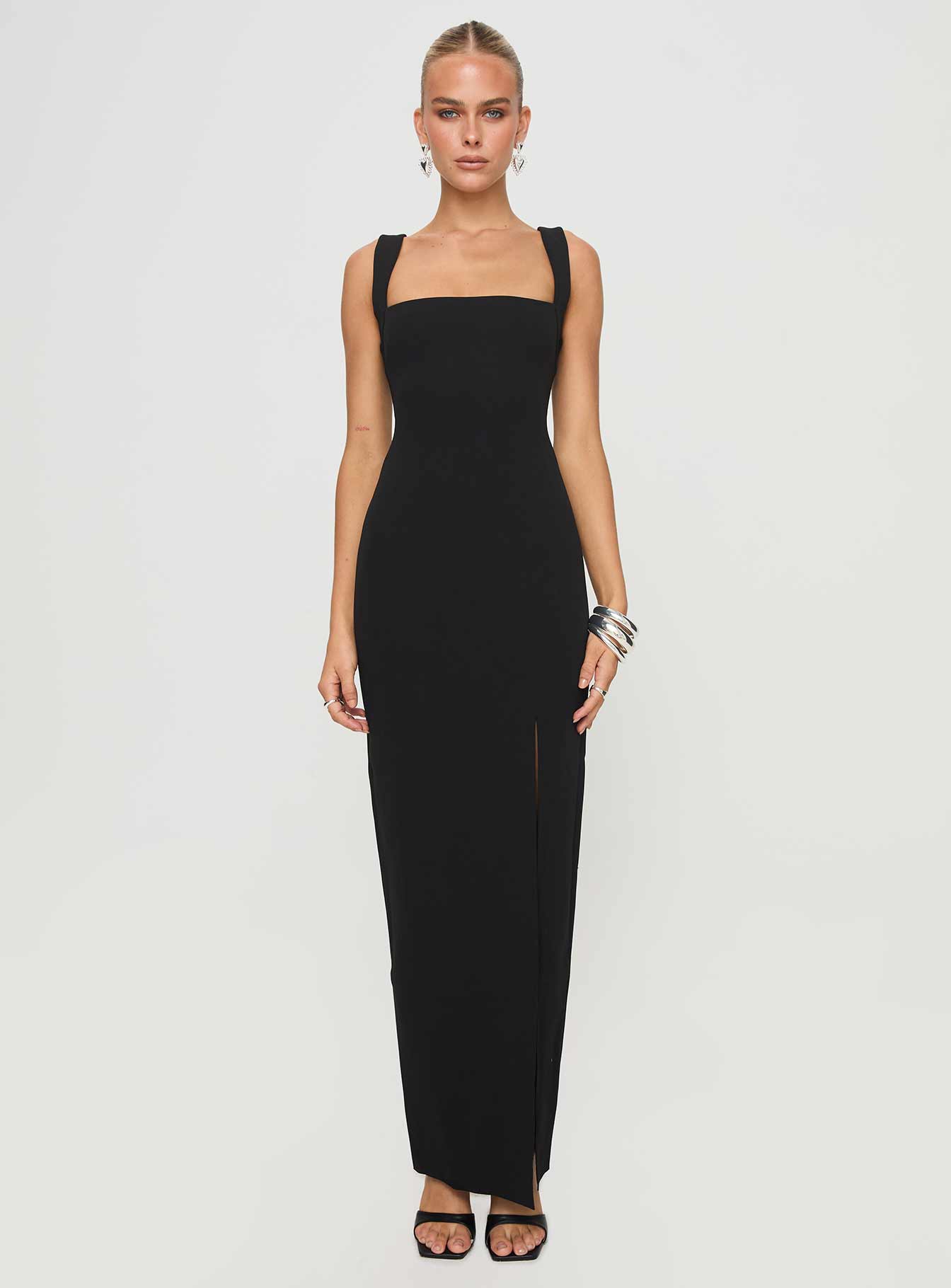Bombshell Maxi Dress Black - women's maxi dress by Ellevoria - view 7