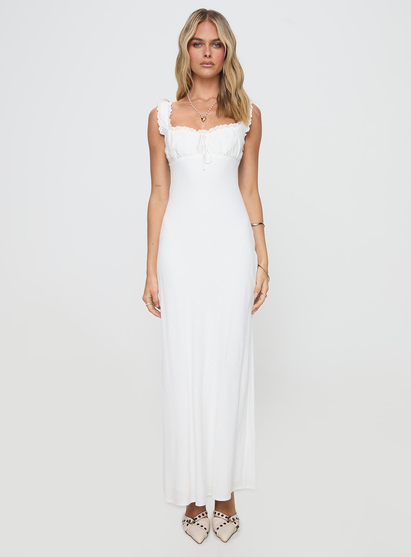Lillette Maxi Dress White - women's maxi dress by Ellevoria - view 7