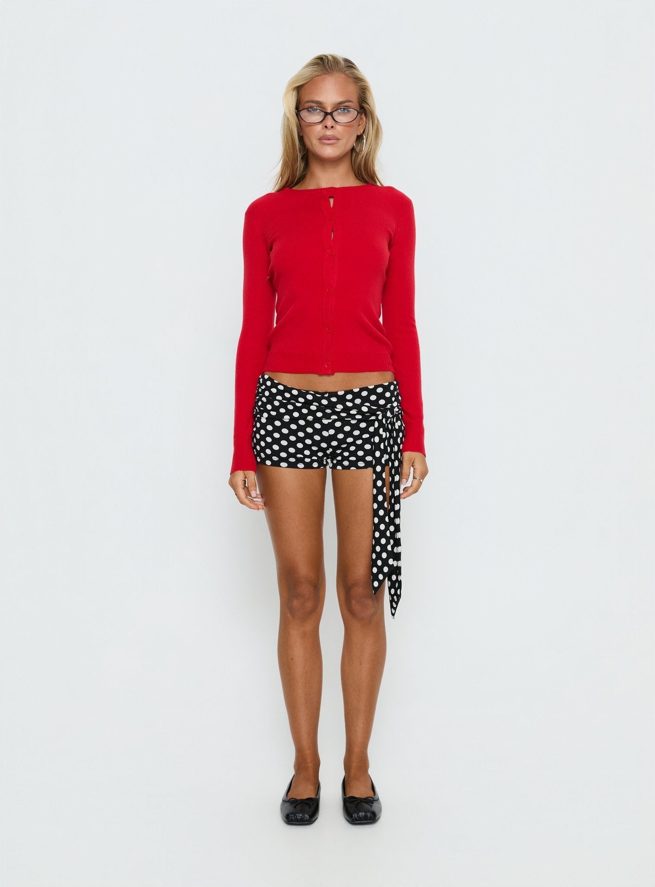 Lauraine Cardigan Red women's sweater by Ellevoria