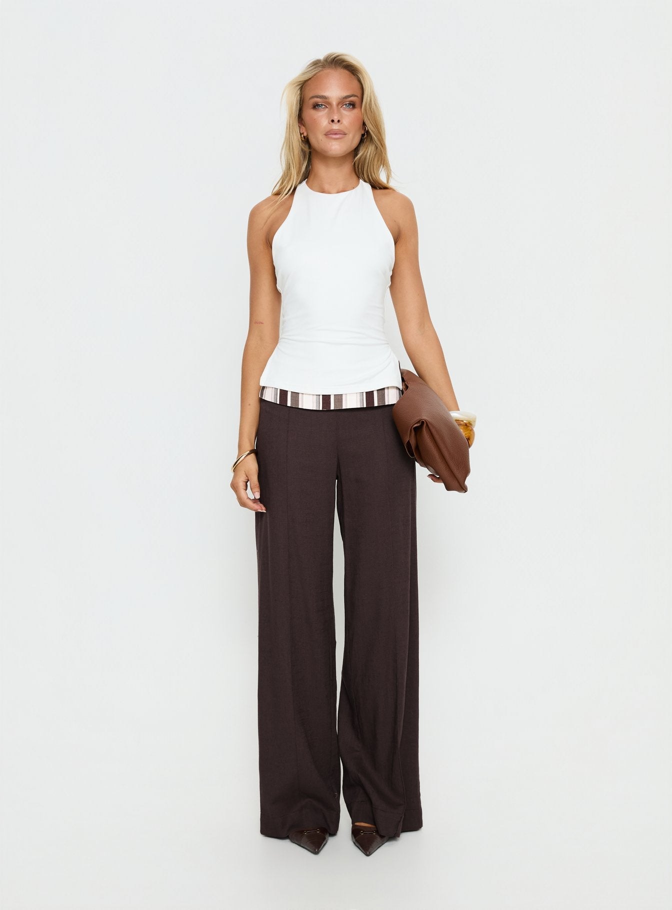 Harlene Back Detail Top White - women's top by Ellevoria - view 6