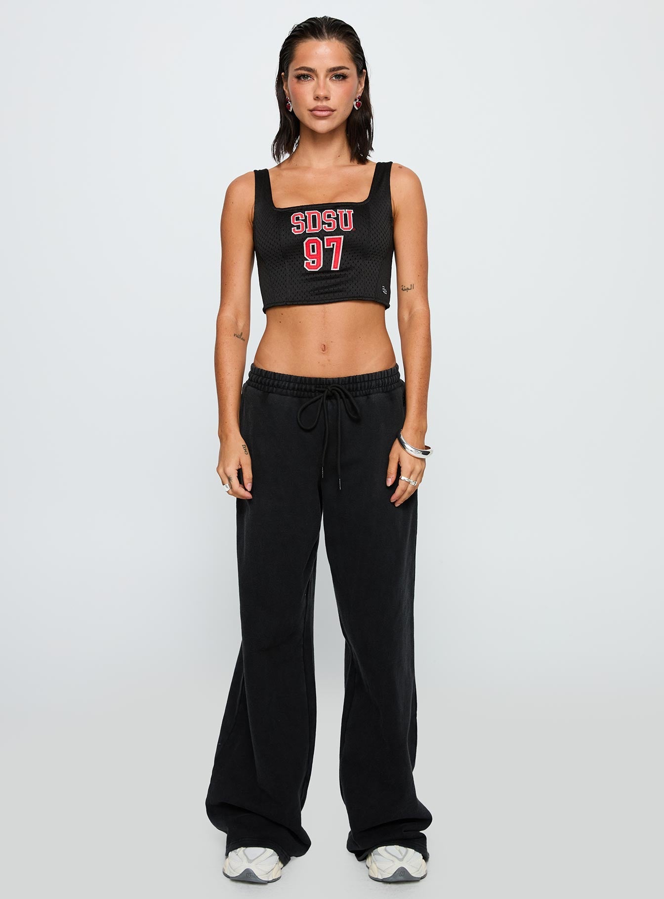 SDSU Jersey Corset Top Black - women's top by Ellevoria - view 7