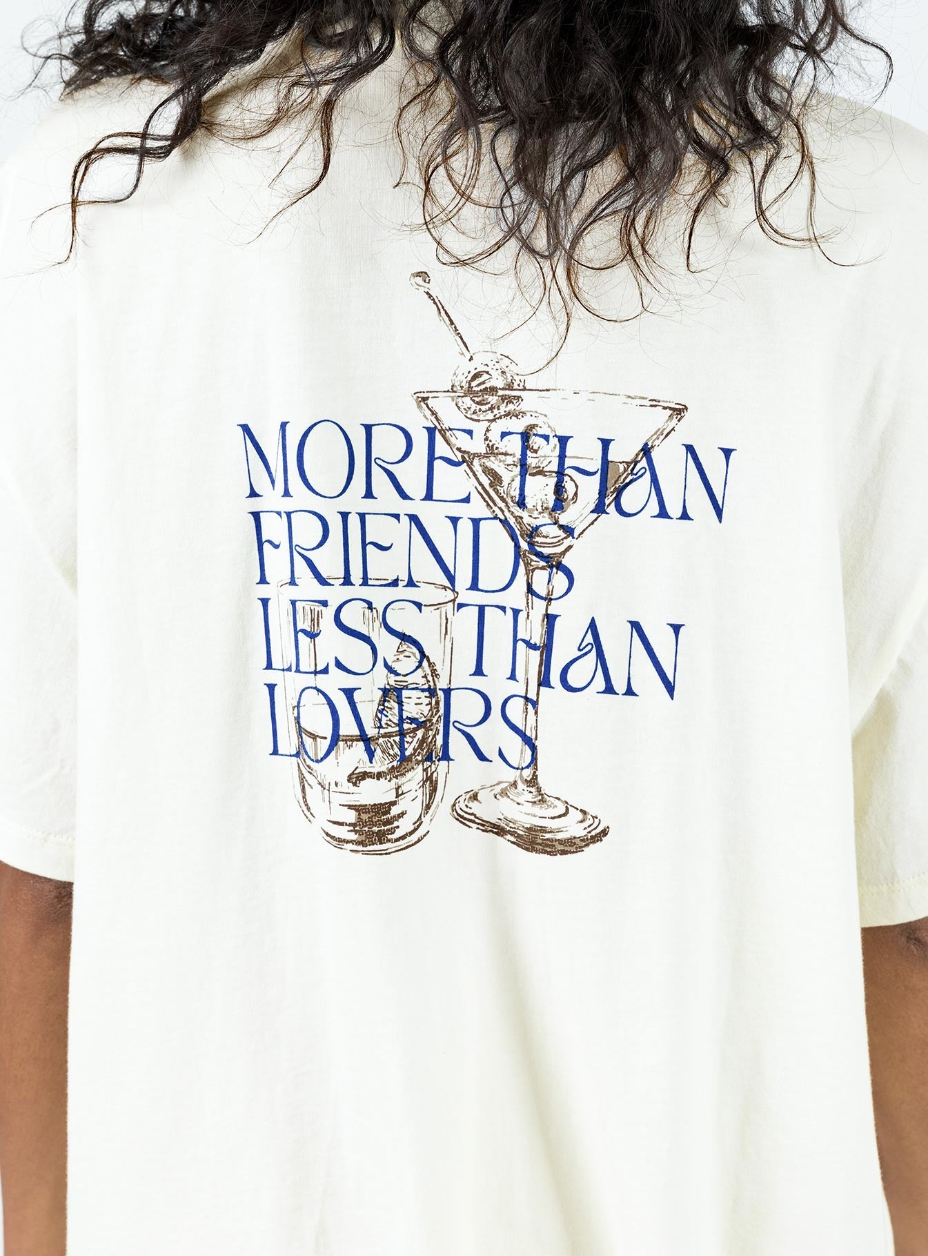 More Than Friends Oversized Tee Off White - women's top by Ellevoria - view 8